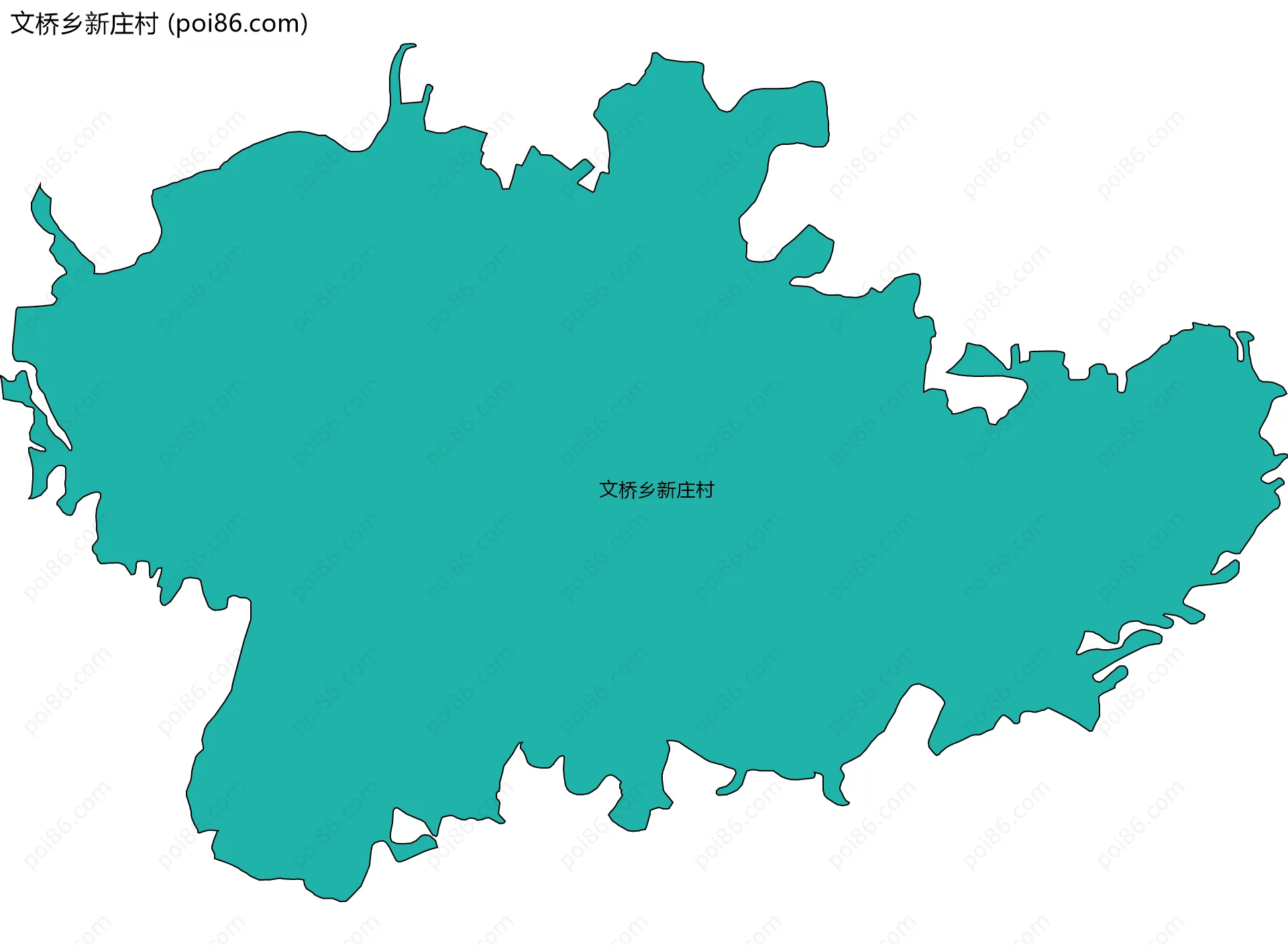 文桥乡新庄村边界地图