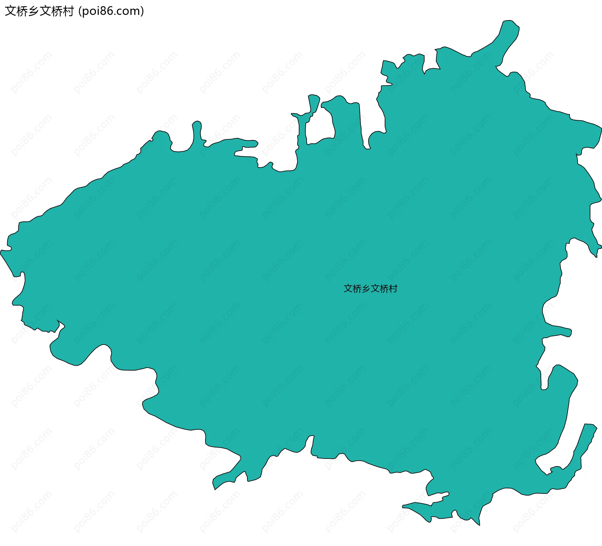 文桥乡文桥村边界地图