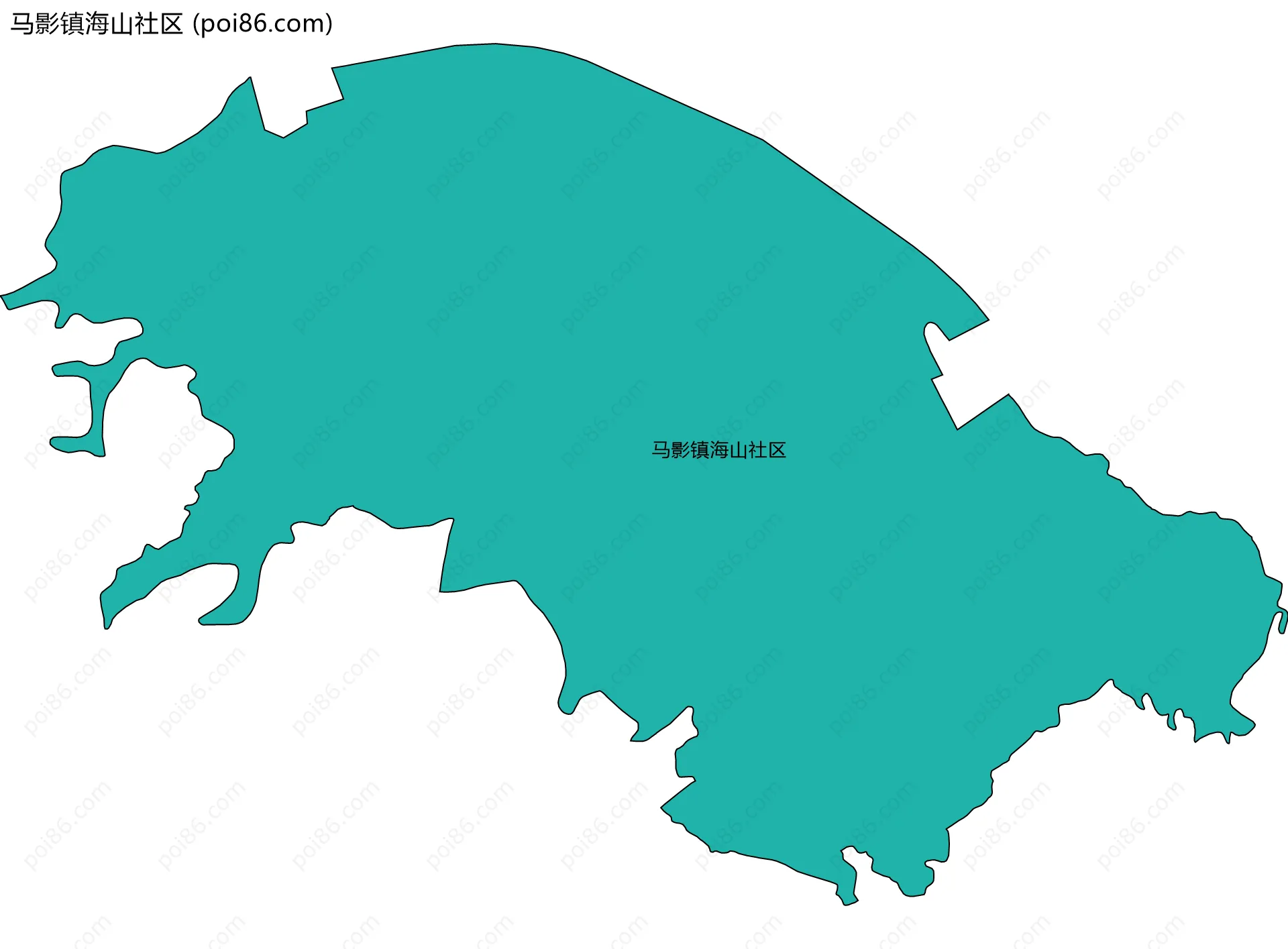 马影镇海山社区边界地图
