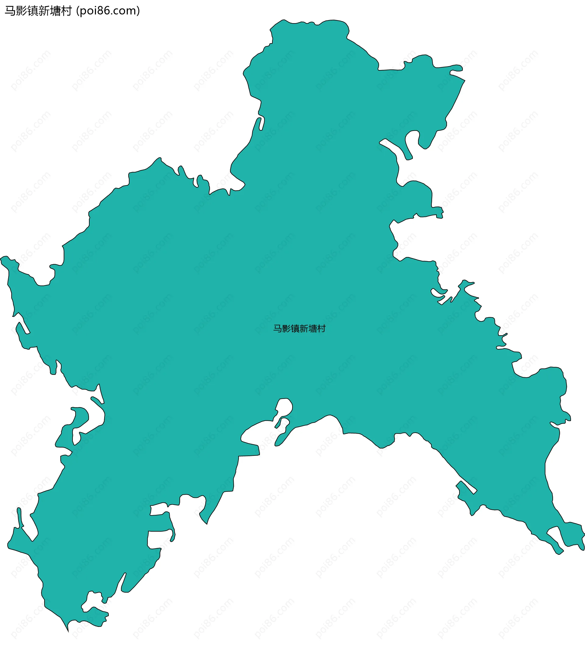 马影镇新塘村边界地图