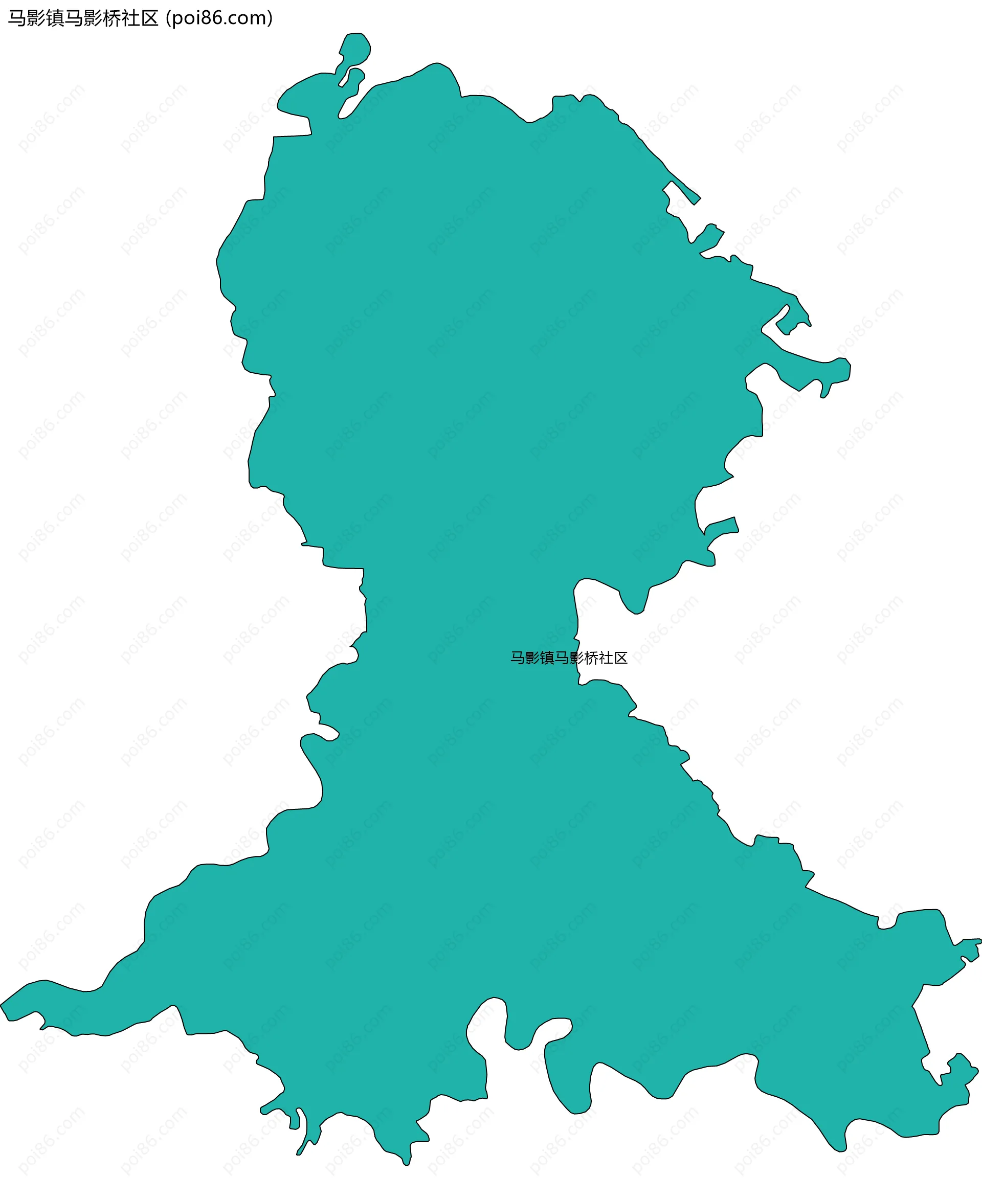 马影镇马影桥社区边界地图