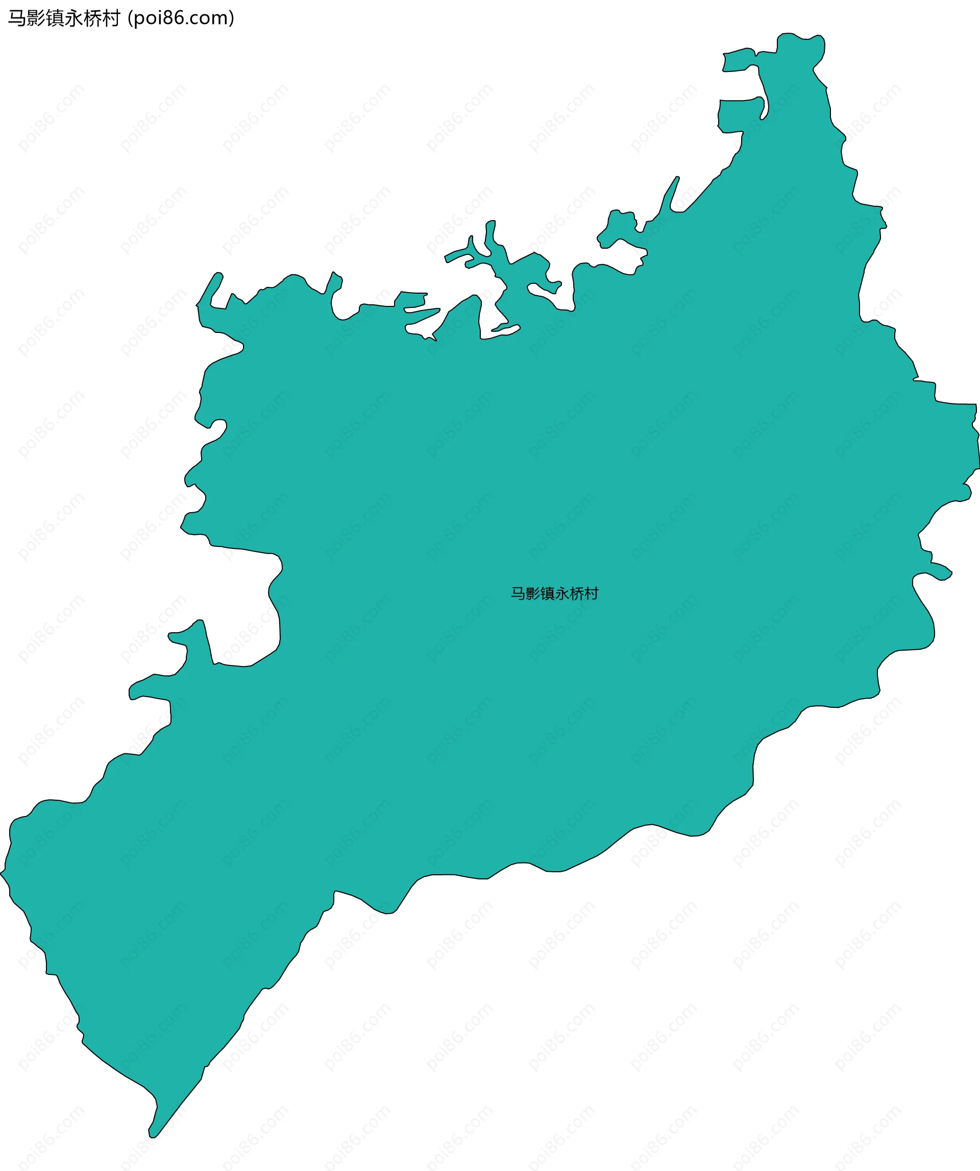 马影镇永桥村边界地图