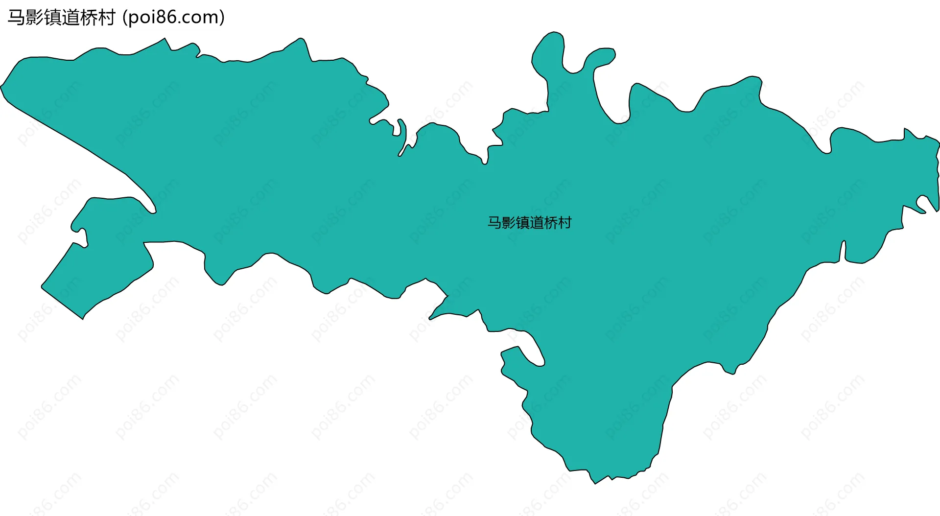 马影镇道桥村边界地图