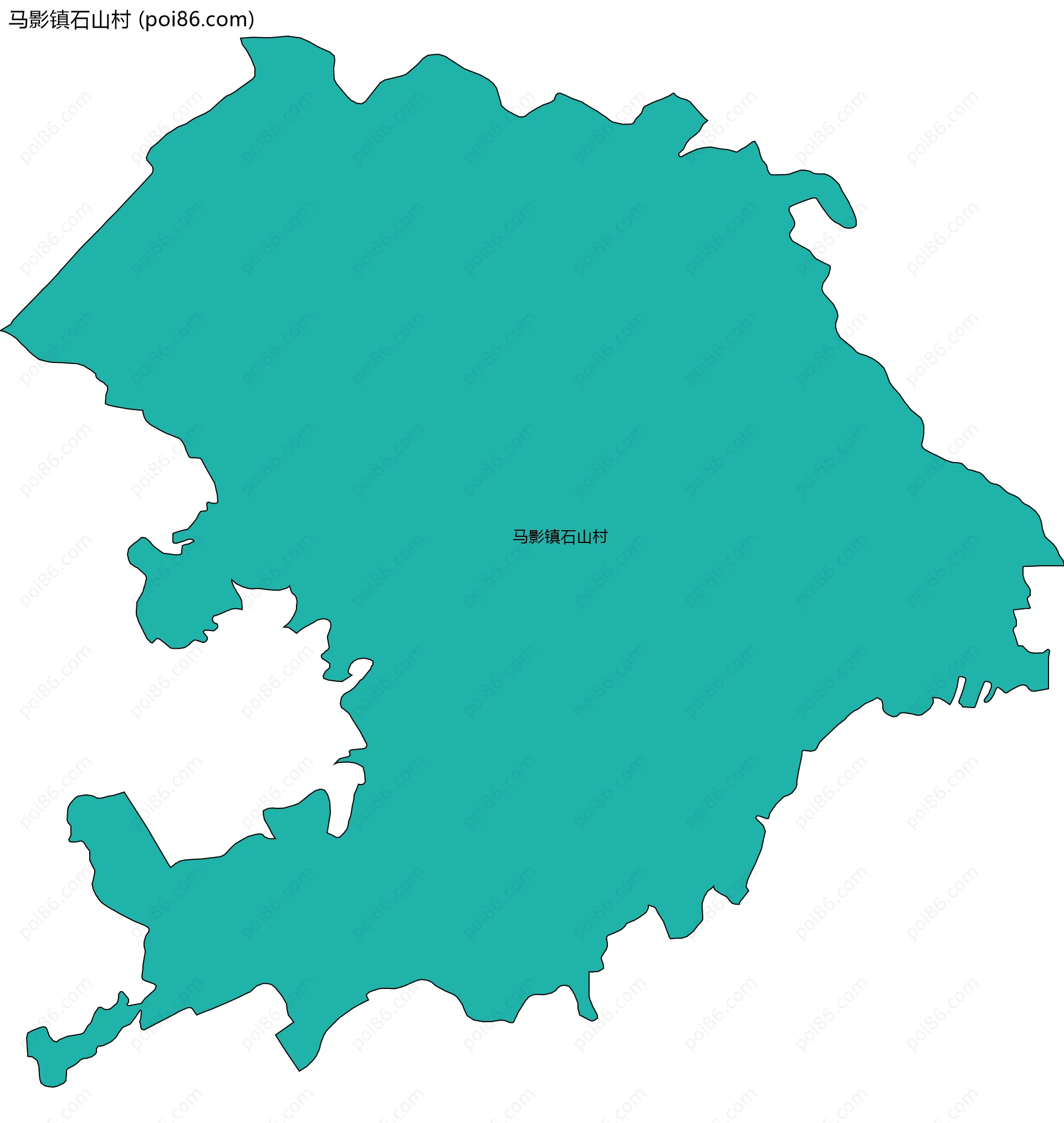马影镇石山村边界地图