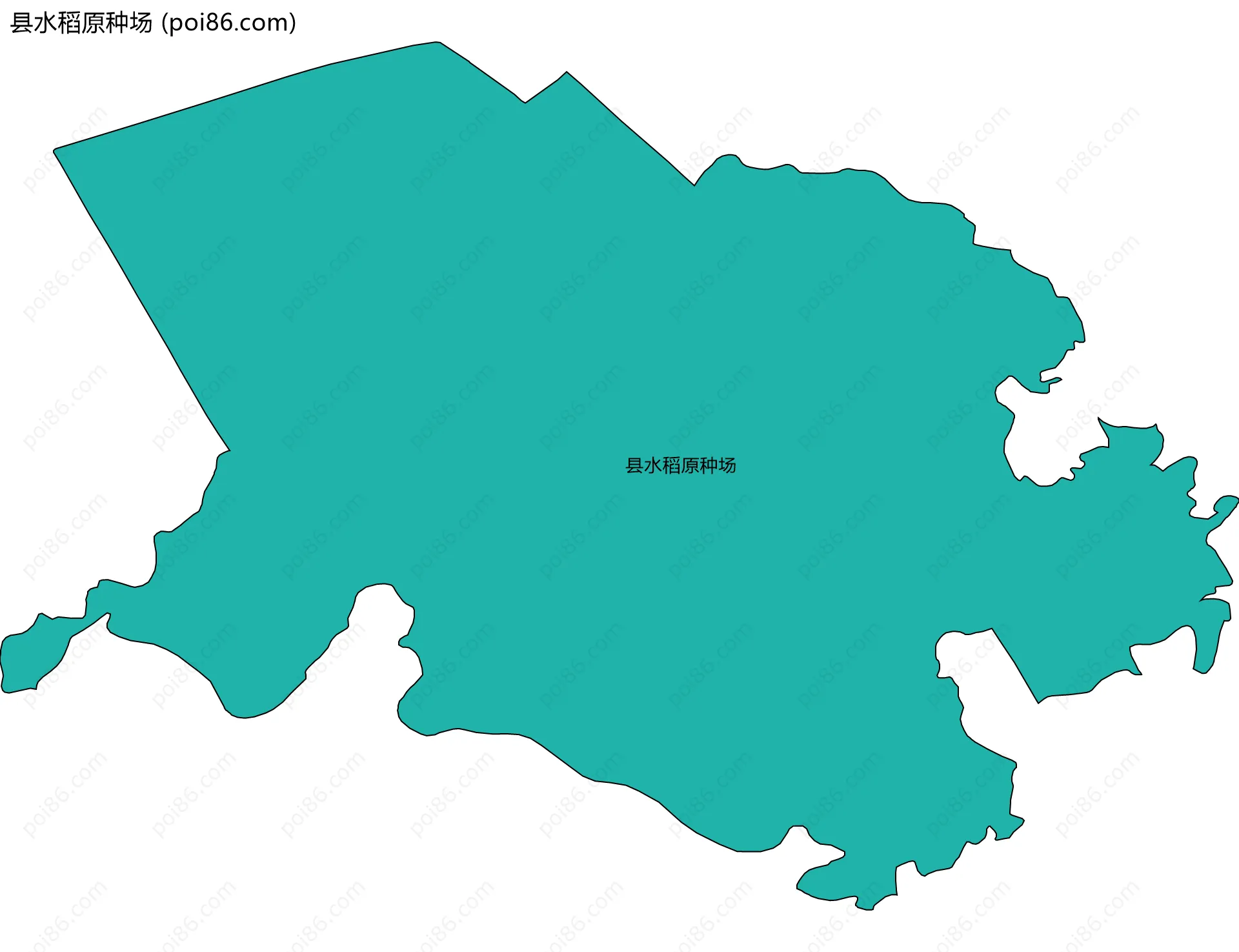县水稻原种场边界地图