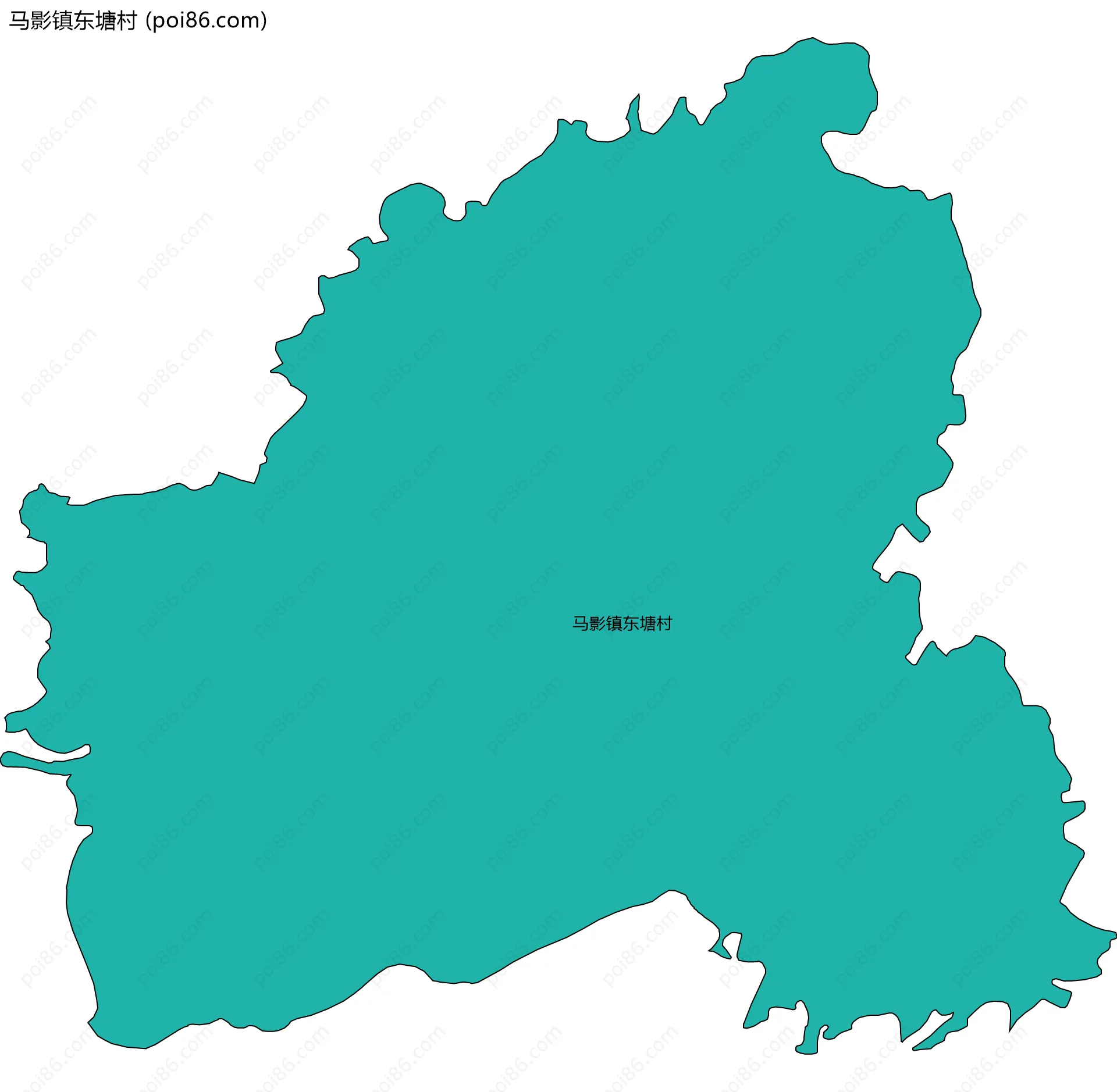 马影镇东塘村边界地图