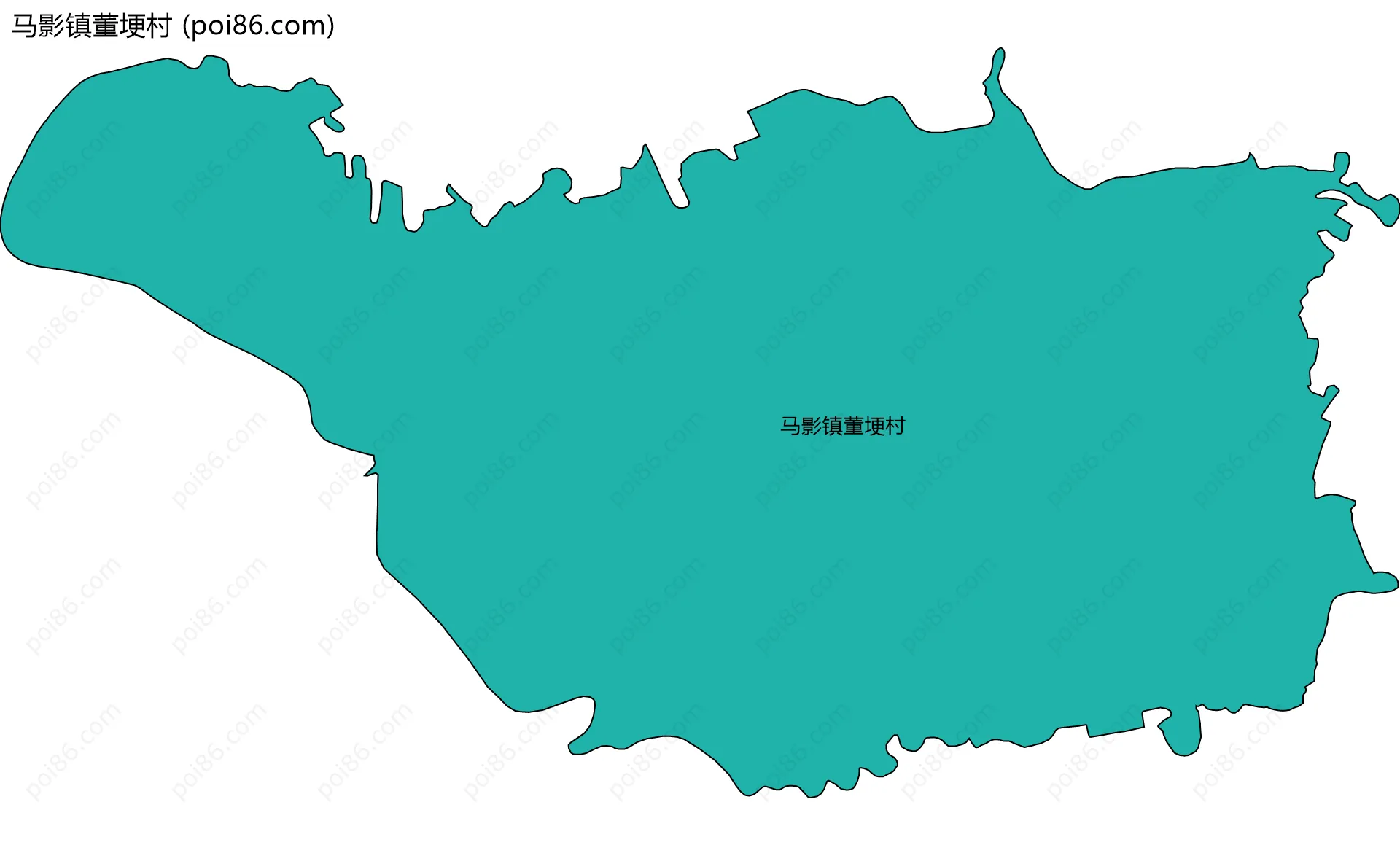 马影镇董埂村边界地图