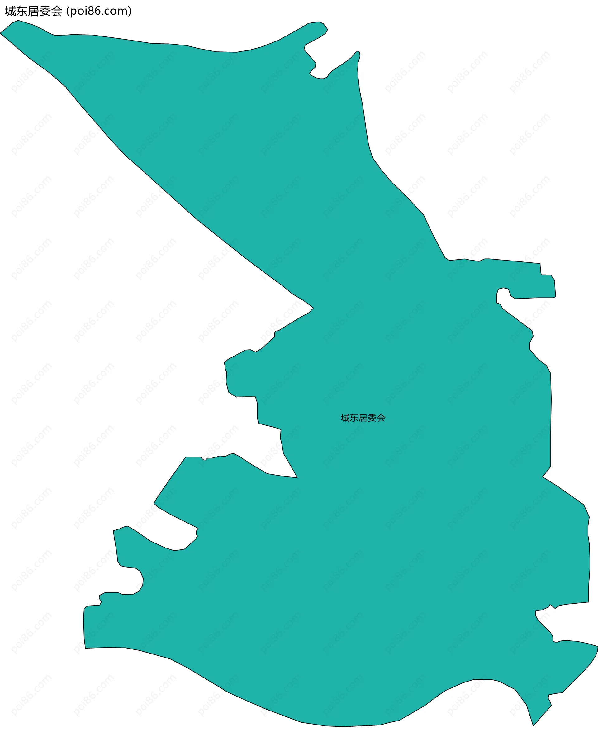 城东居委会边界地图