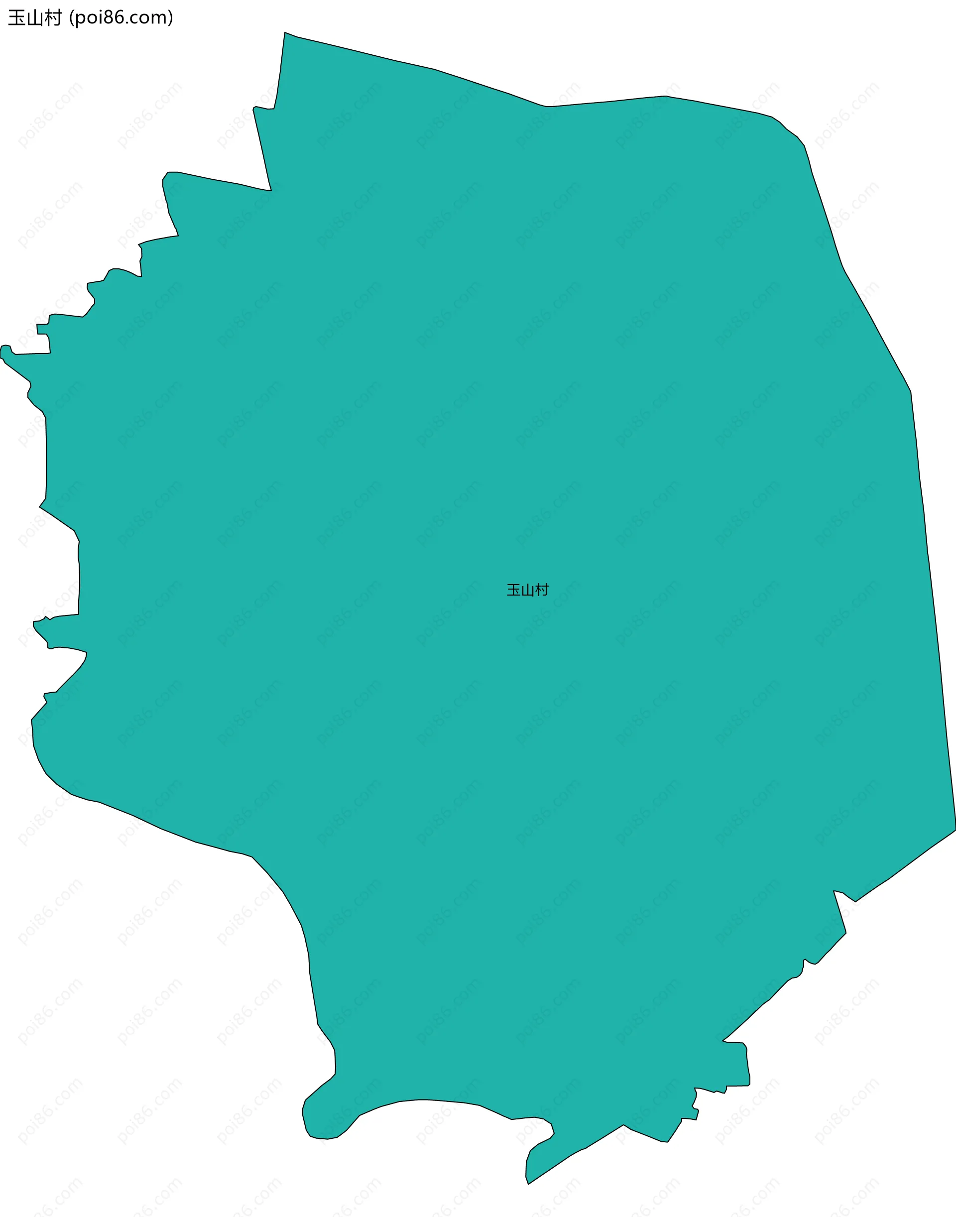 玉山村边界地图