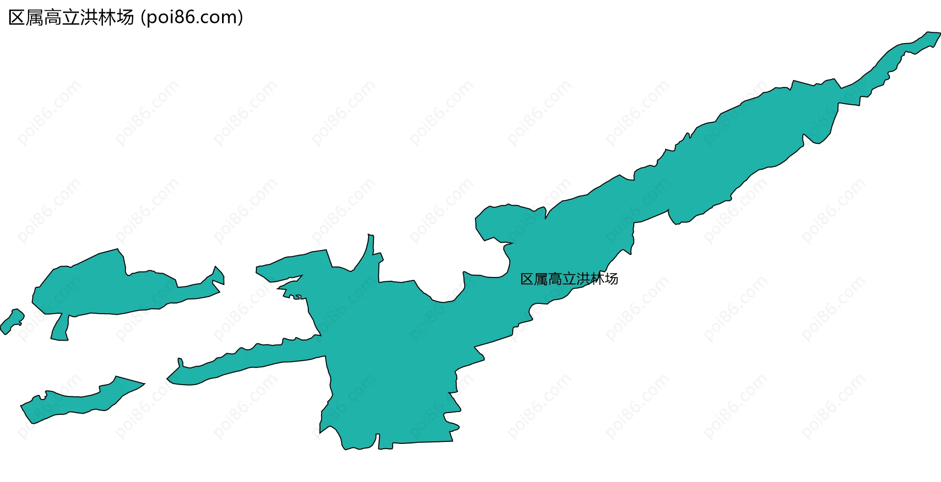区属高立洪林场边界地图