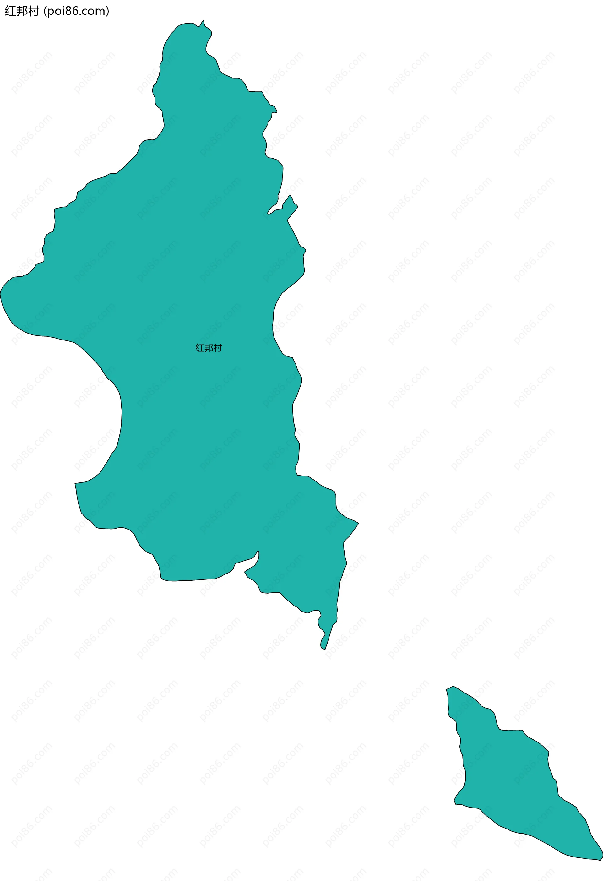 红邦村边界地图