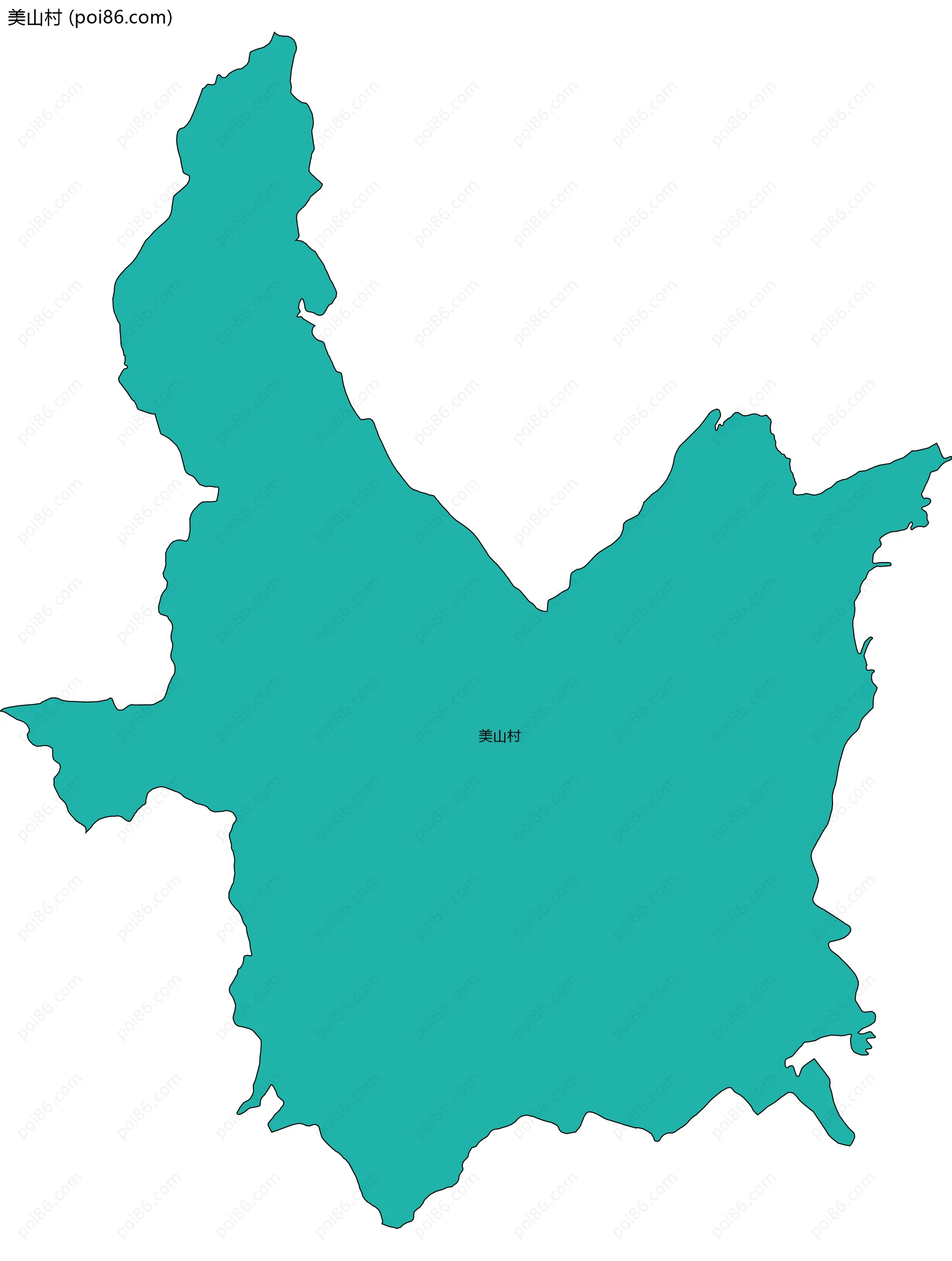 美山村边界地图