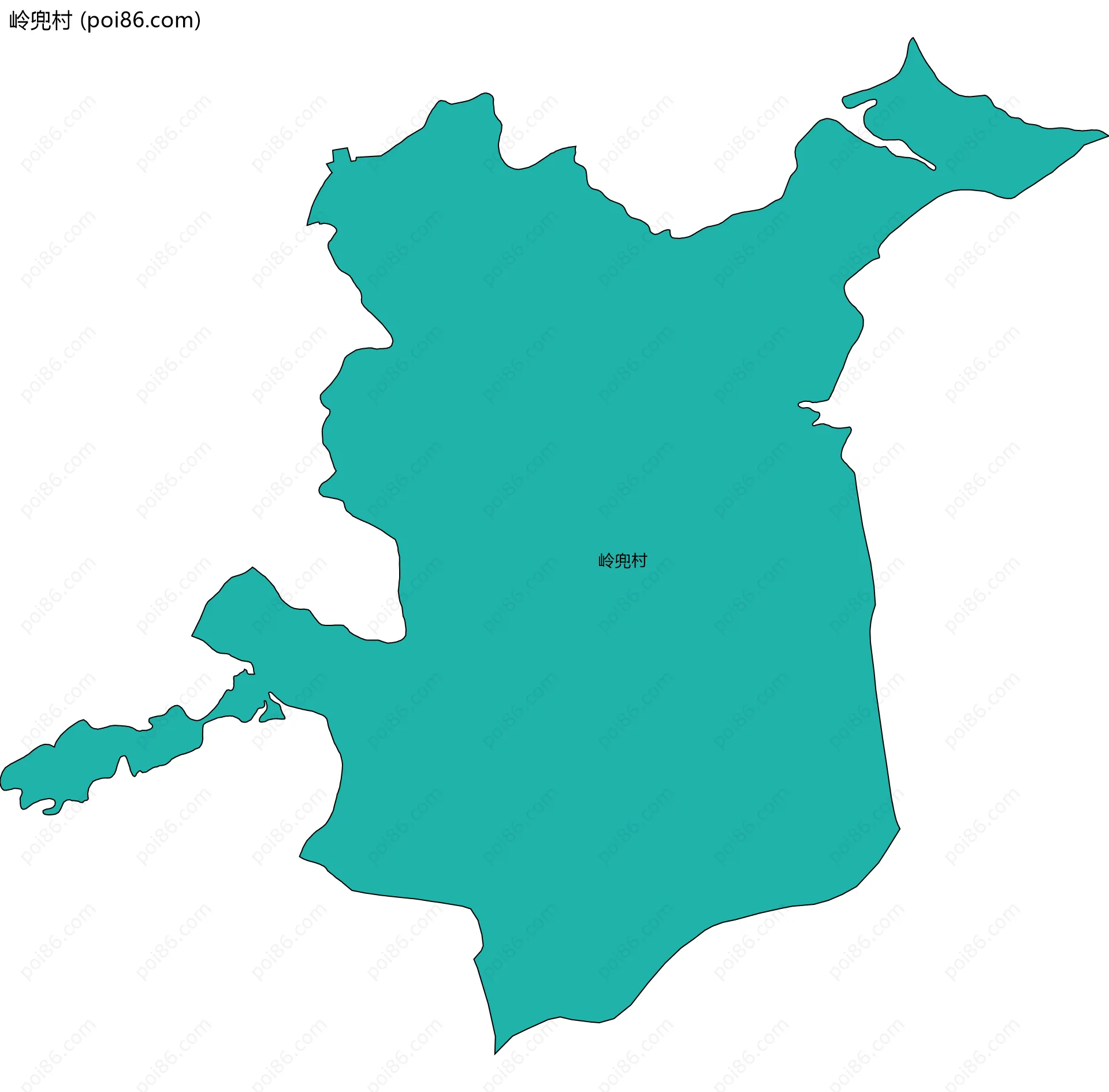 岭兜村边界地图