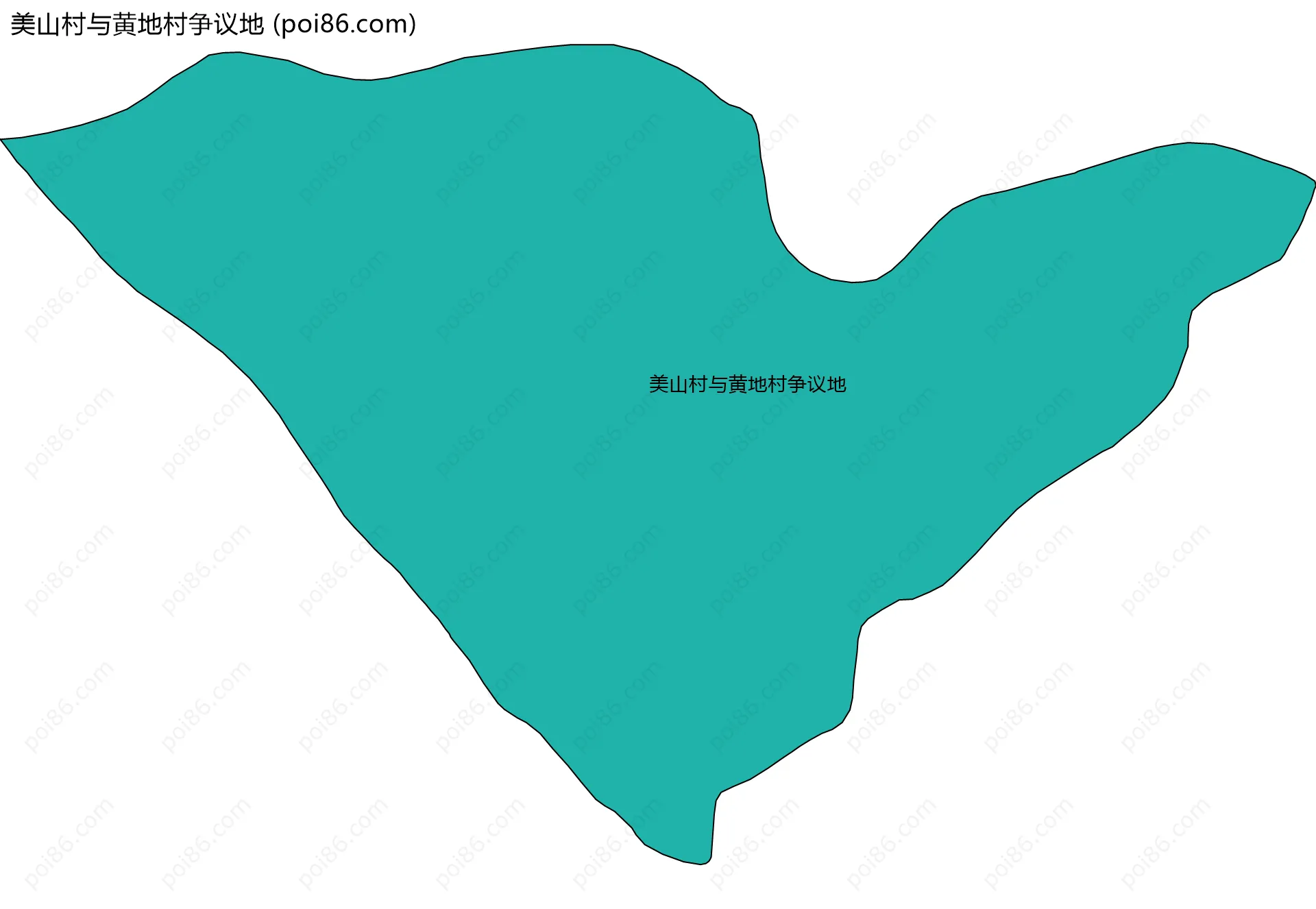 美山村与黄地村争议地边界地图