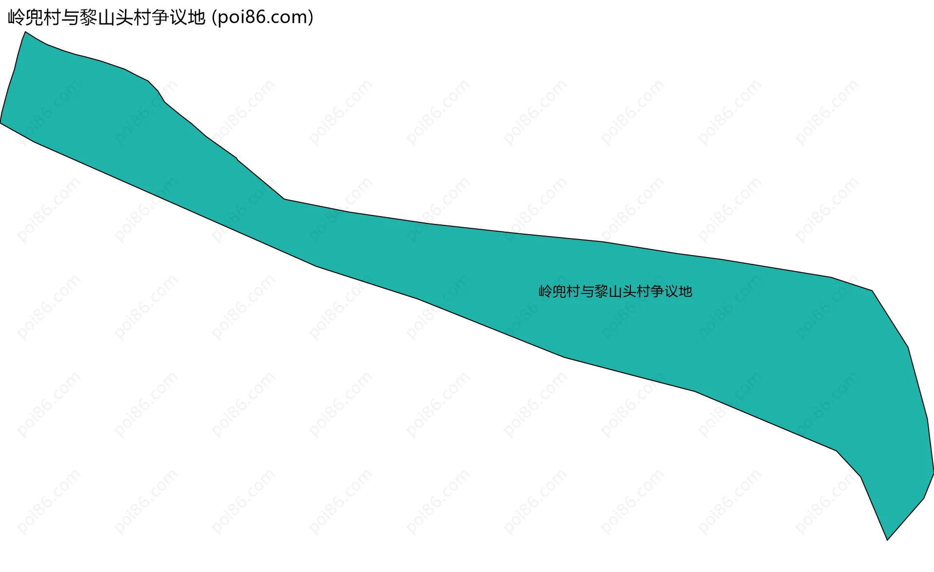 岭兜村与黎山头村争议地边界地图