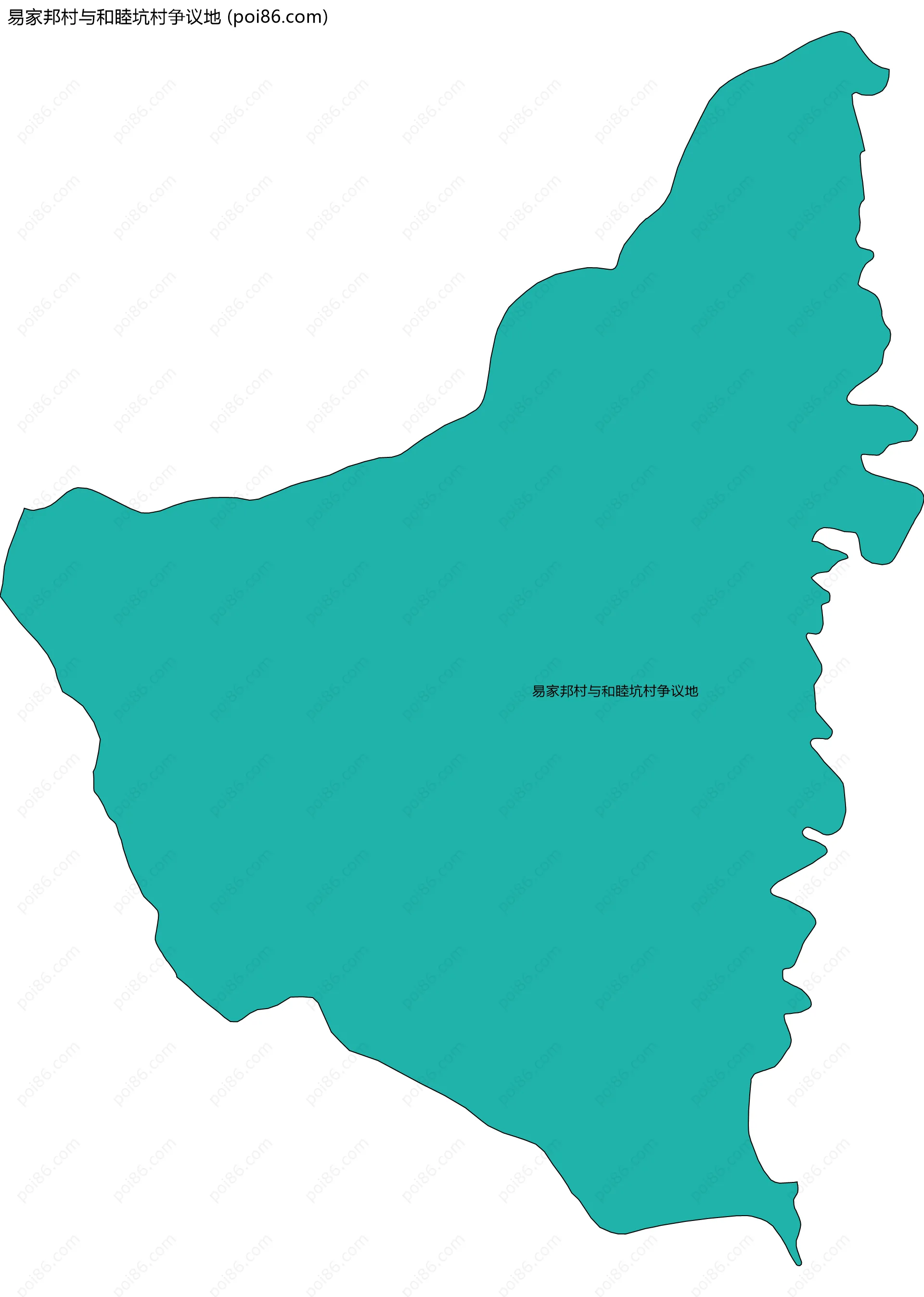 易家邦村与和睦坑村争议地边界地图