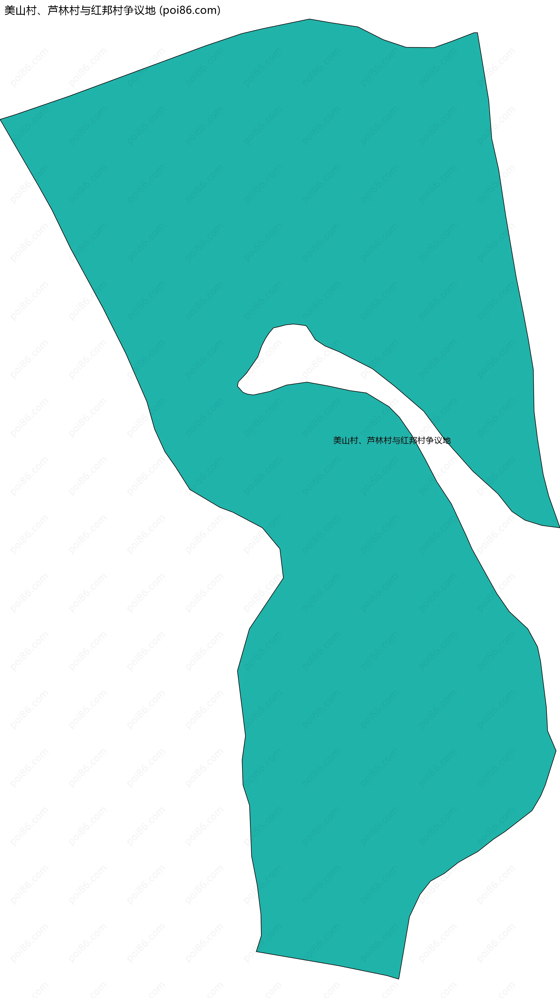 美山村、芦林村与红邦村争议地边界地图