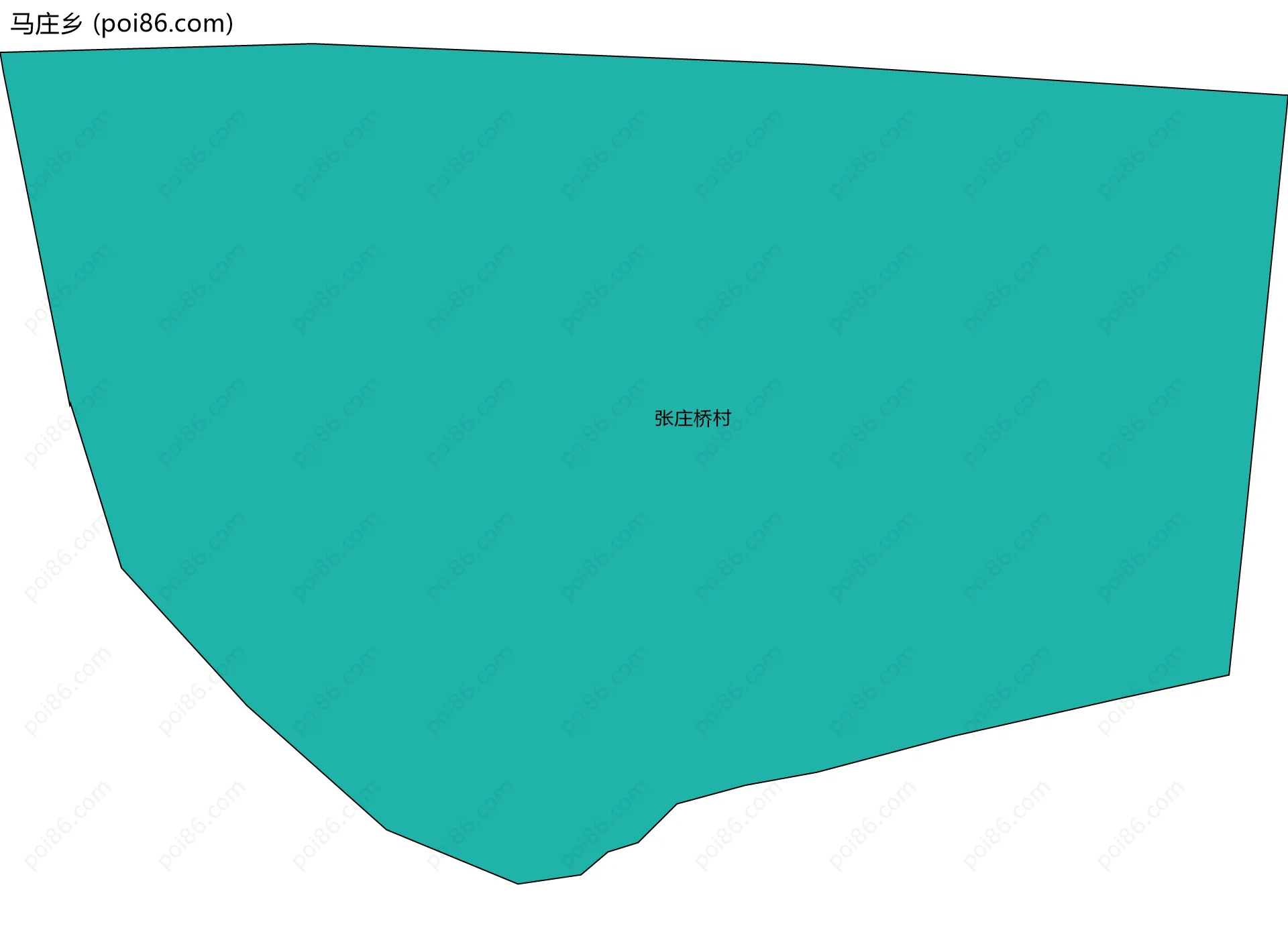 马庄乡边界地图(五级行政区划)