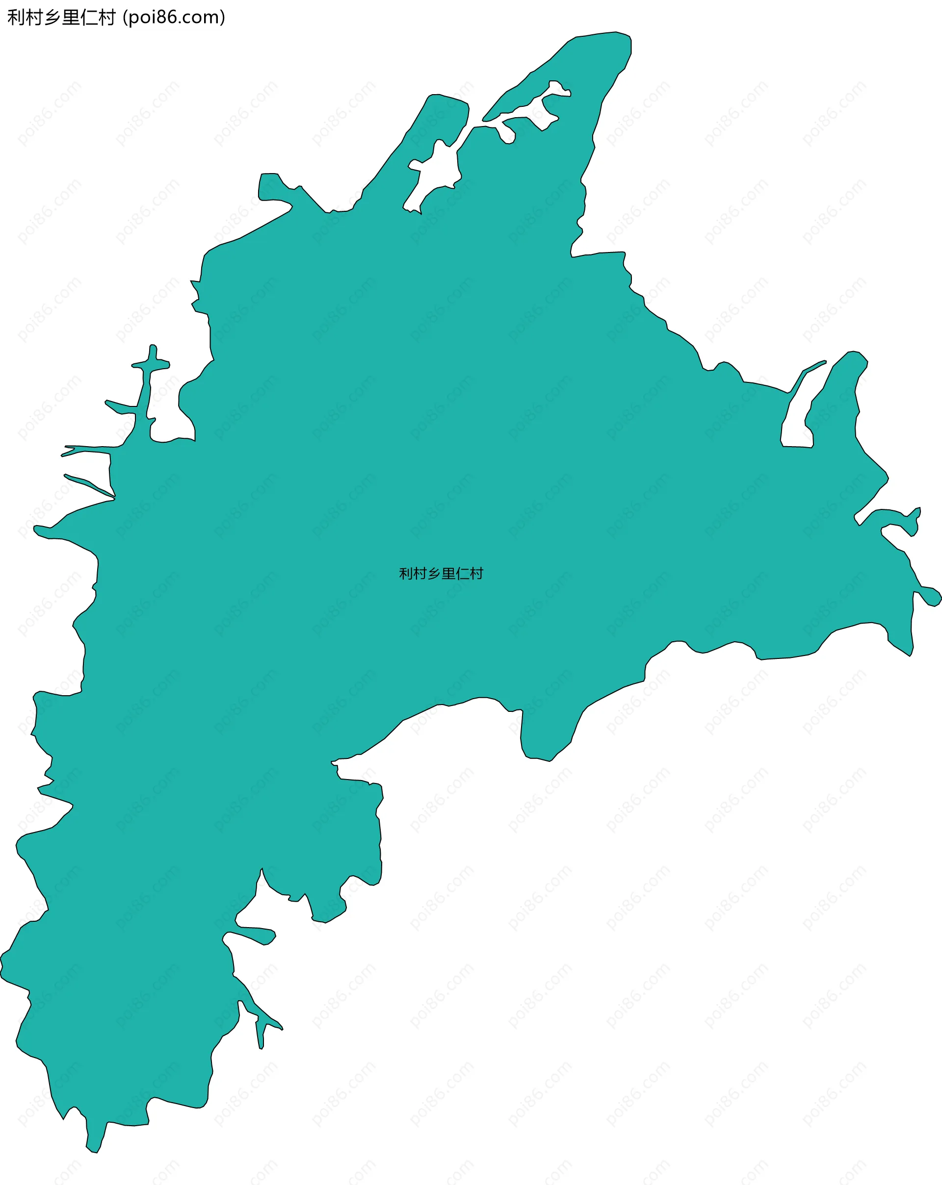 利村乡里仁村边界地图