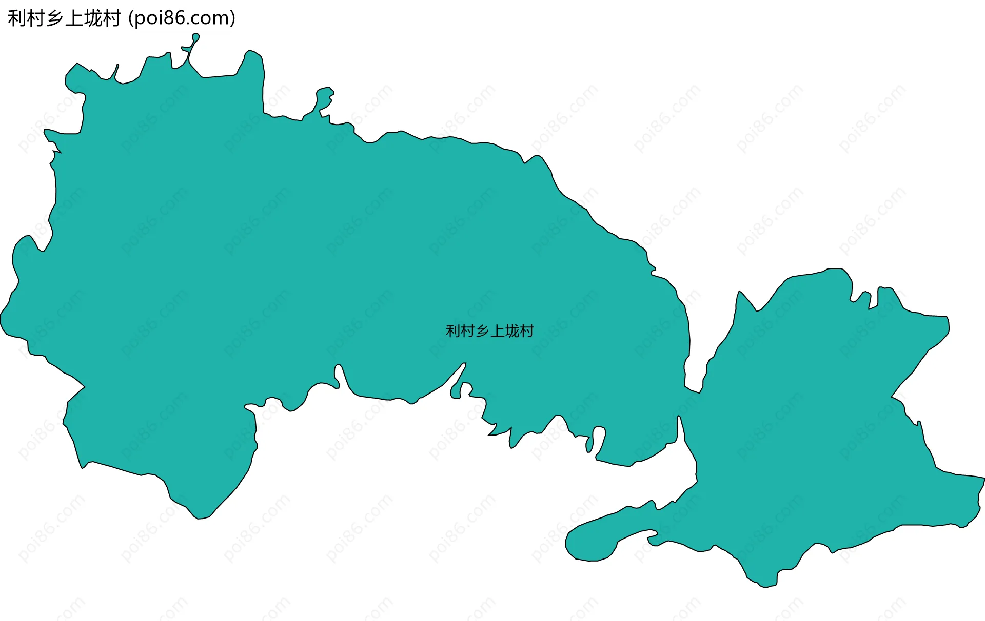 利村乡上垅村边界地图