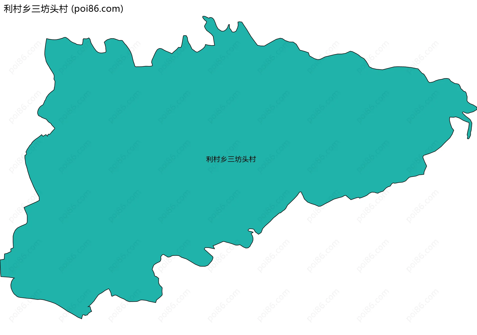 利村乡三坊头村边界地图