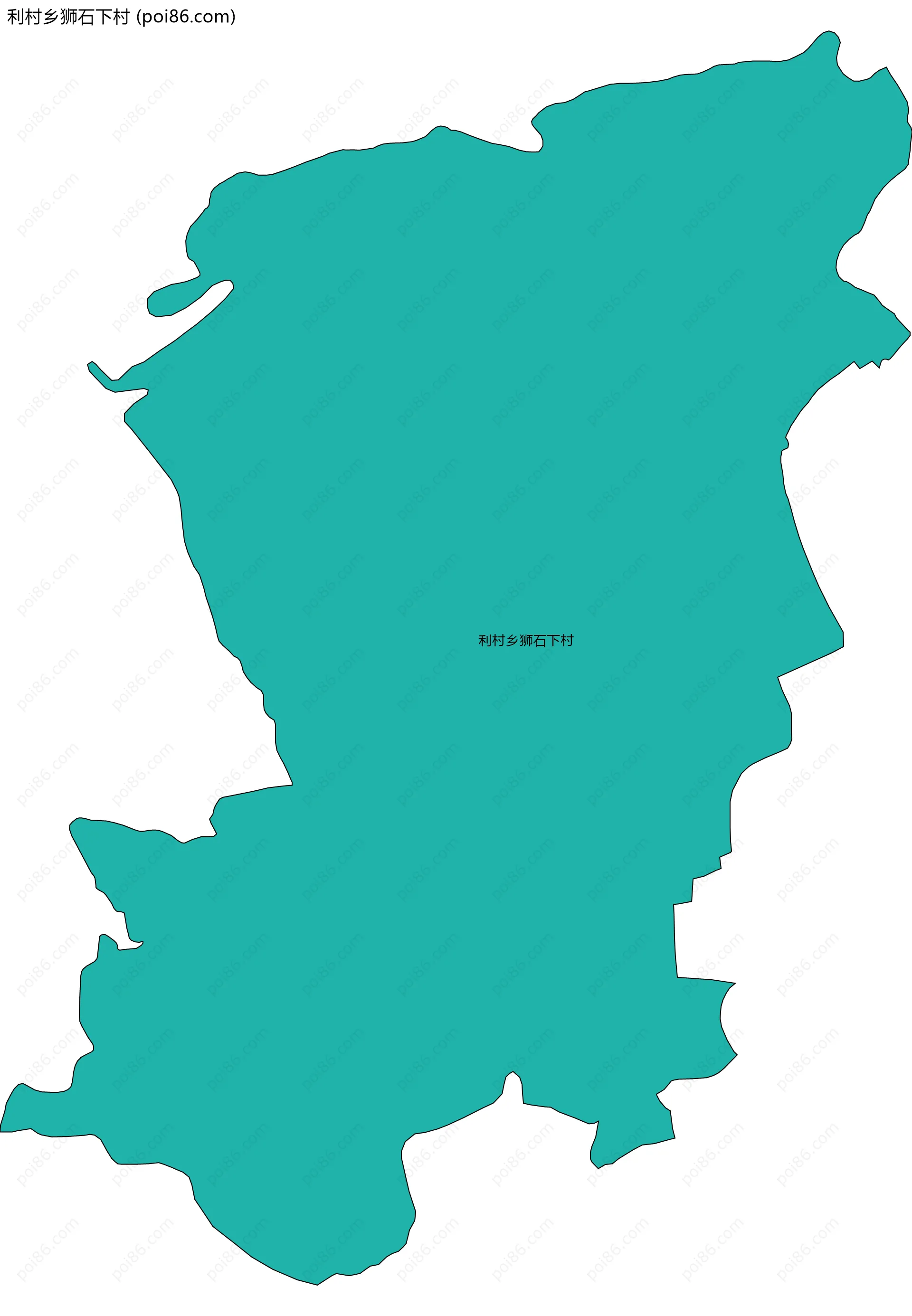 利村乡狮石下村边界地图
