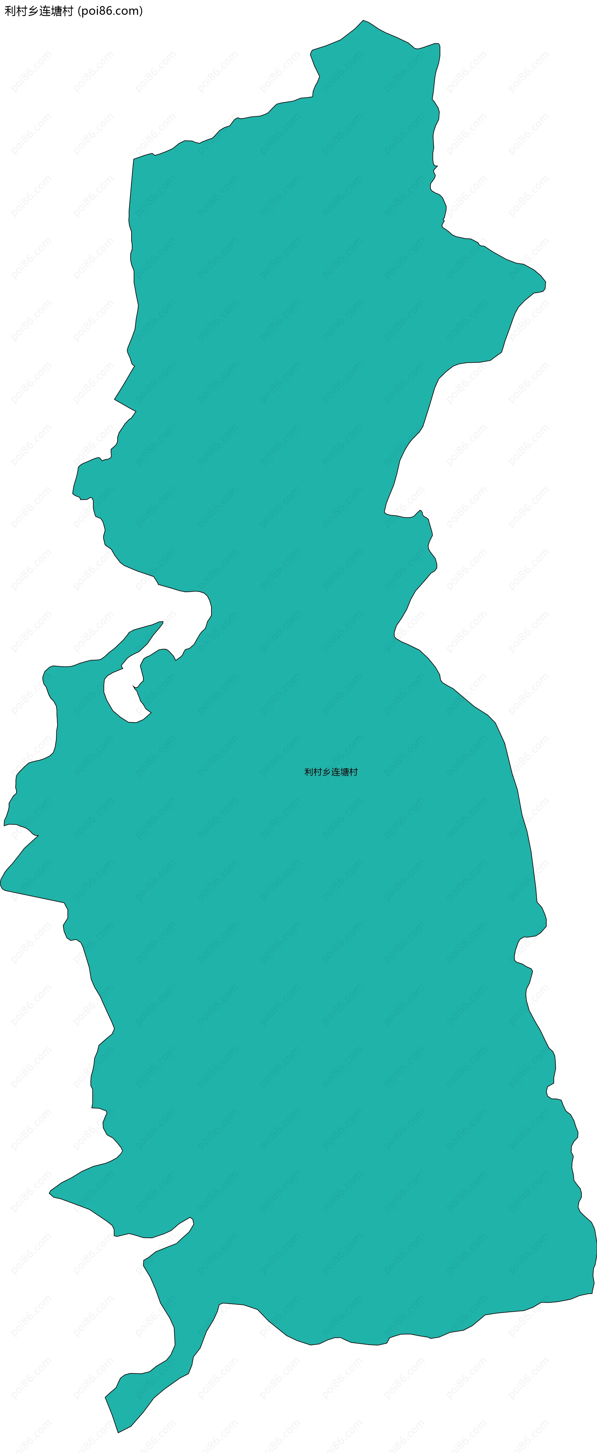 利村乡连塘村边界地图