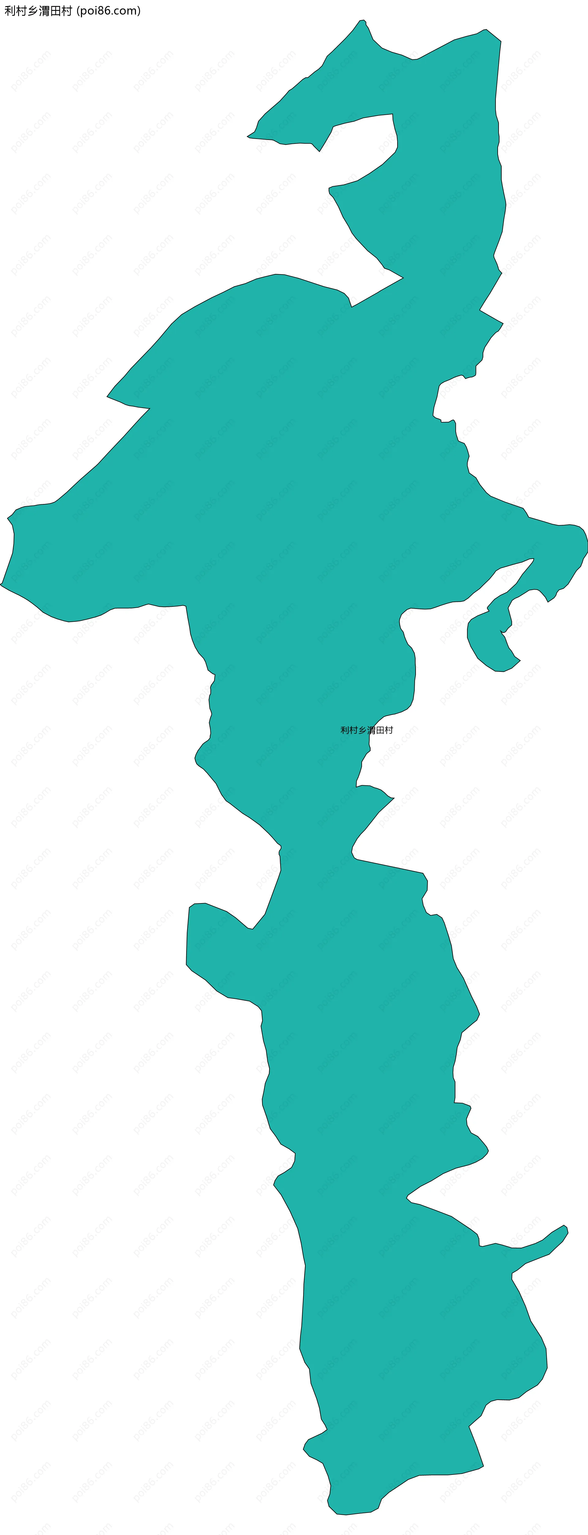 利村乡渭田村边界地图