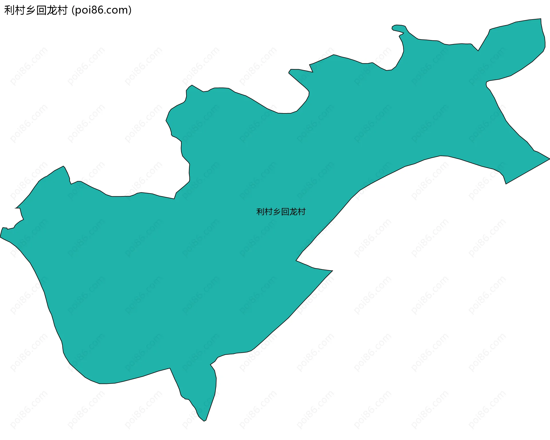 利村乡回龙村边界地图