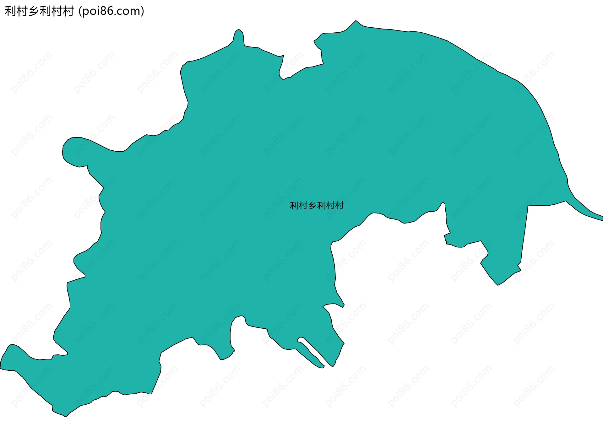 利村乡利村村边界地图