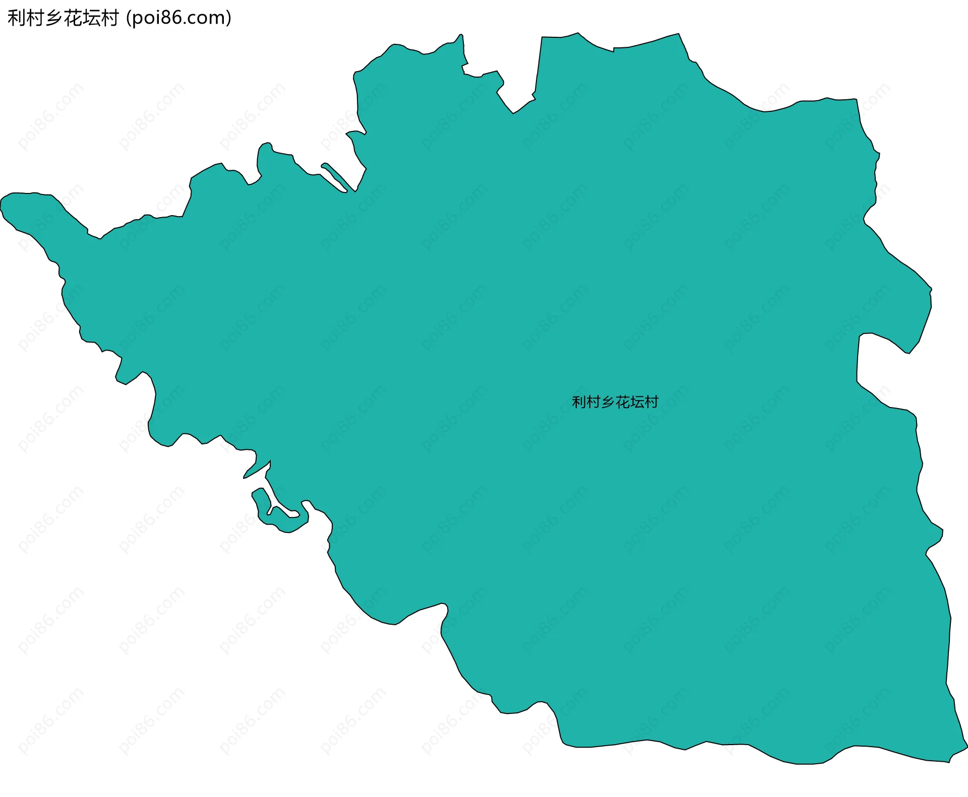 利村乡花坛村边界地图