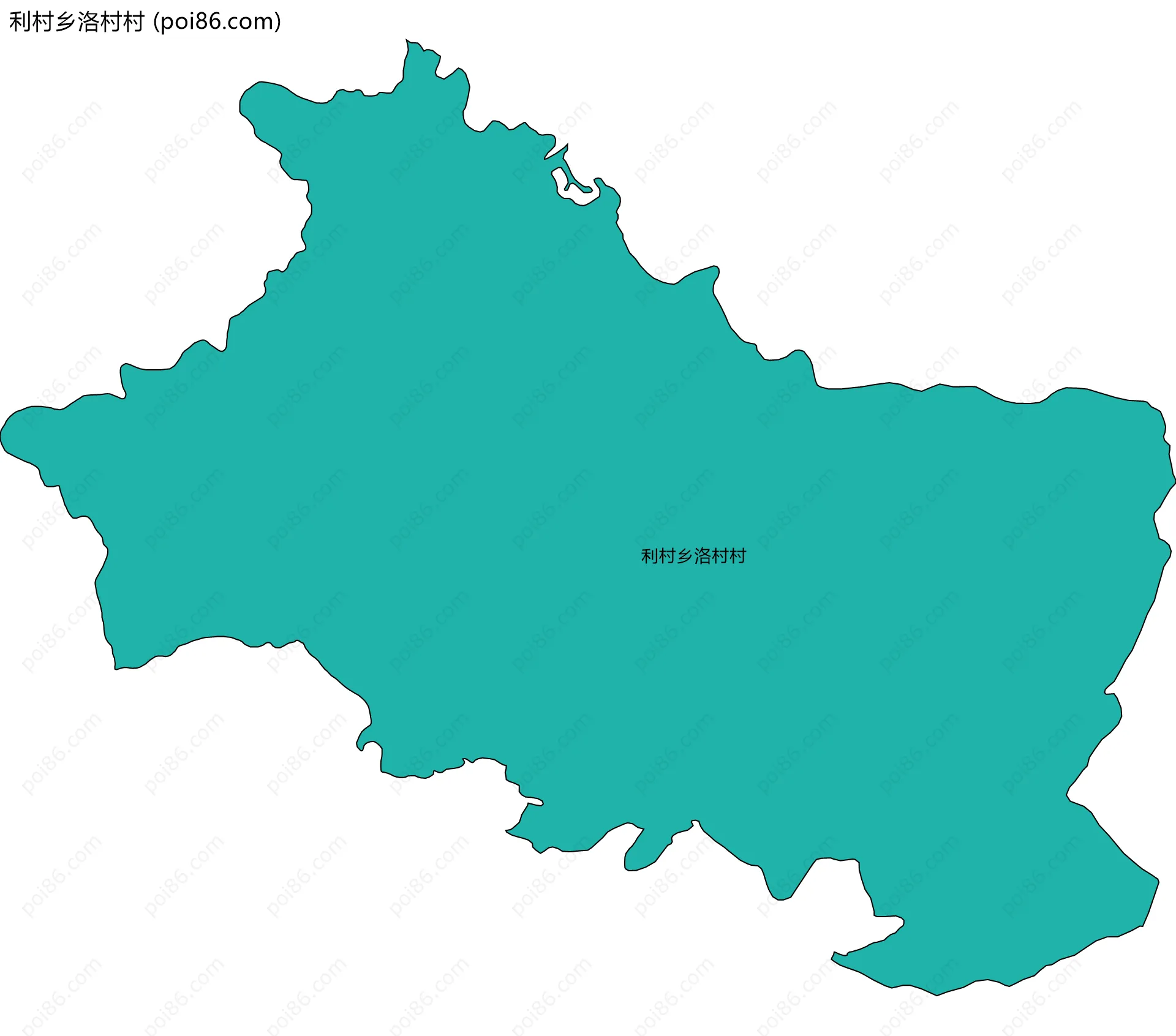 利村乡洛村村边界地图
