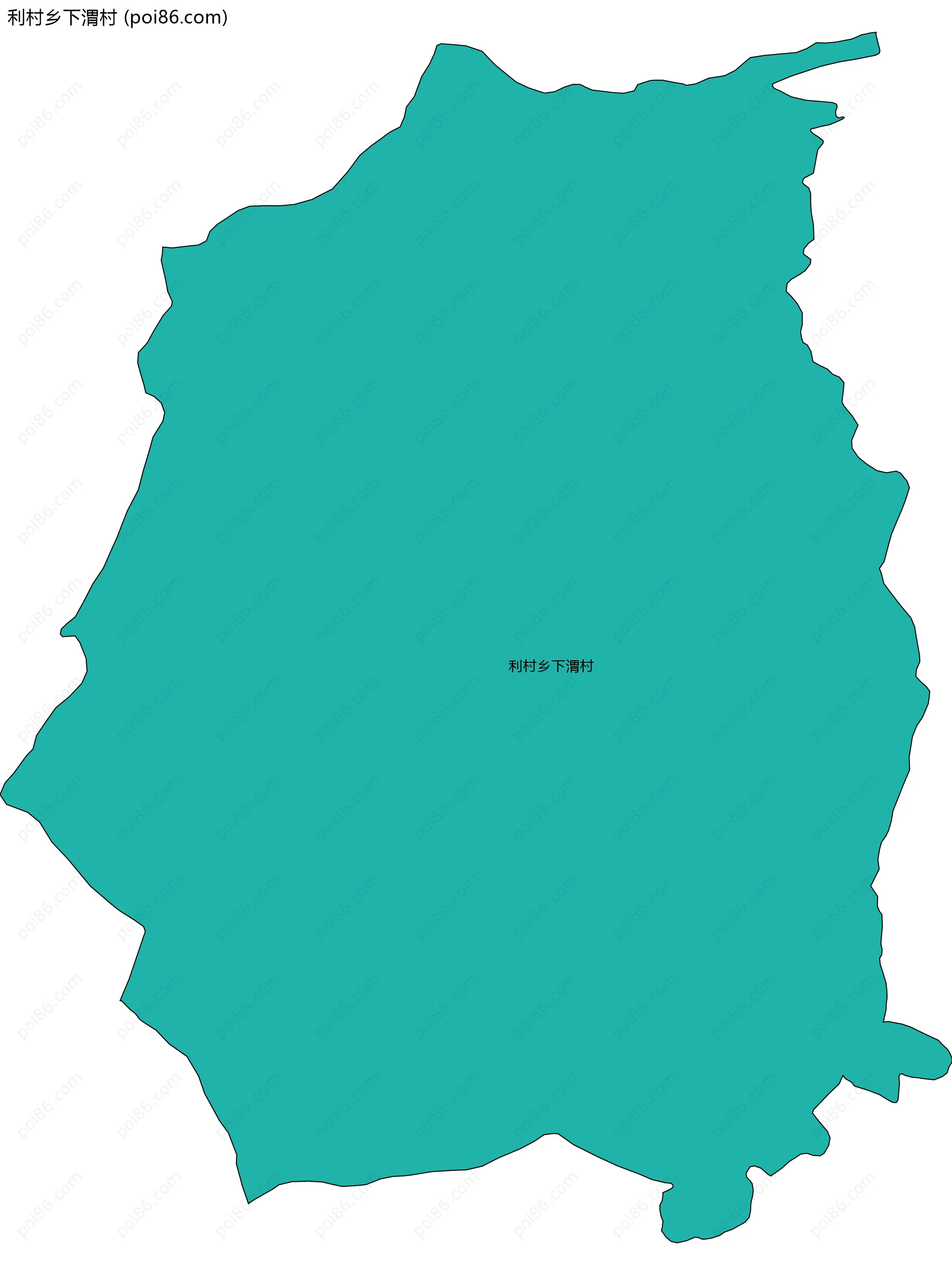 利村乡下渭村边界地图