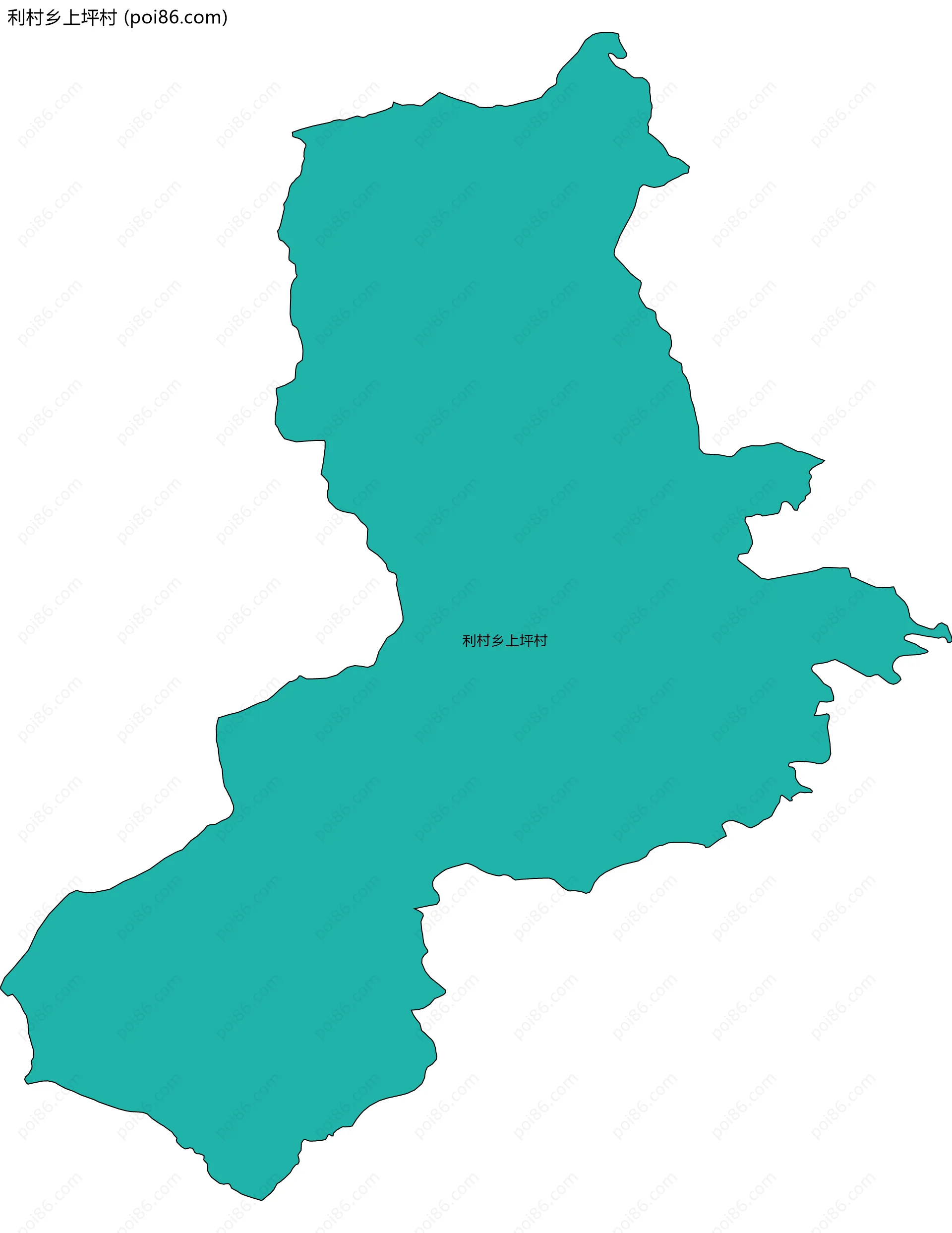 利村乡上坪村边界地图