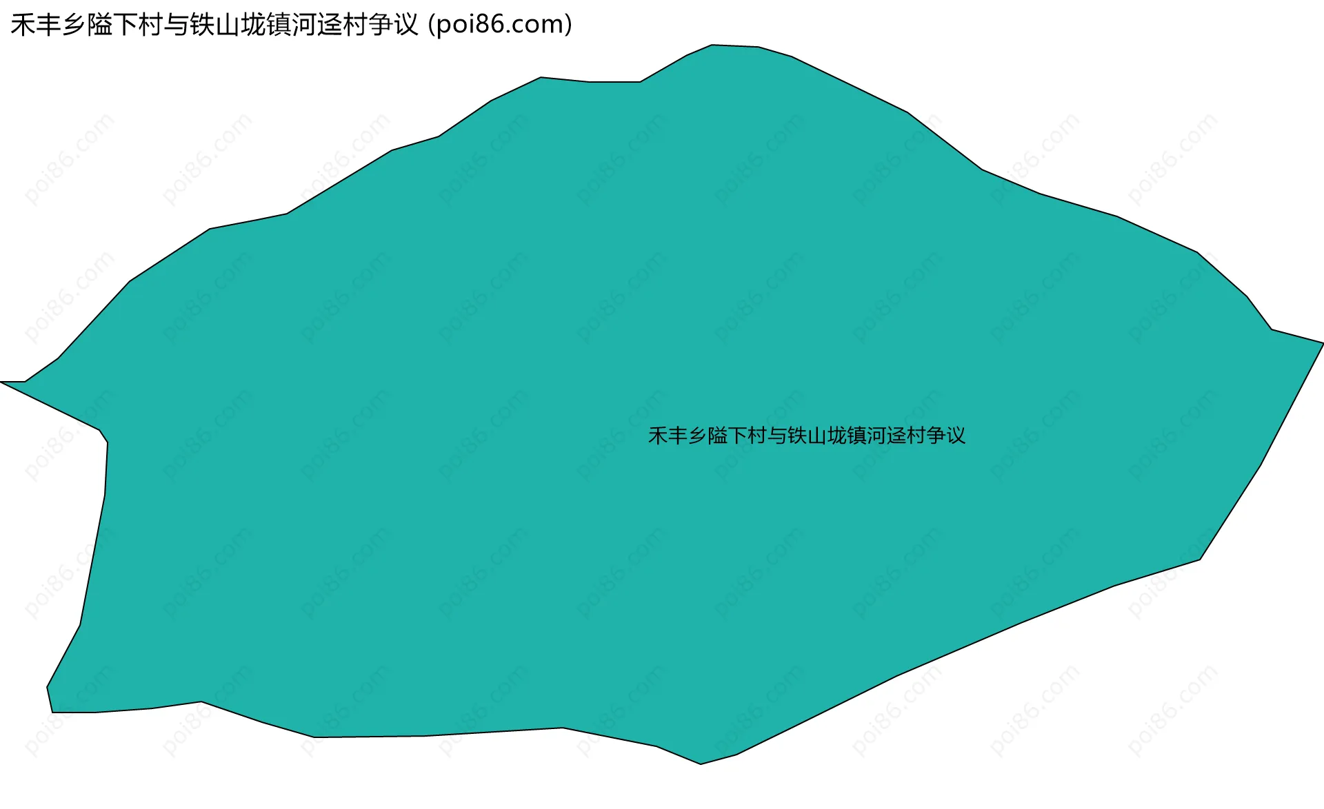 禾丰乡隘下村与铁山垅镇河迳村争议边界地图