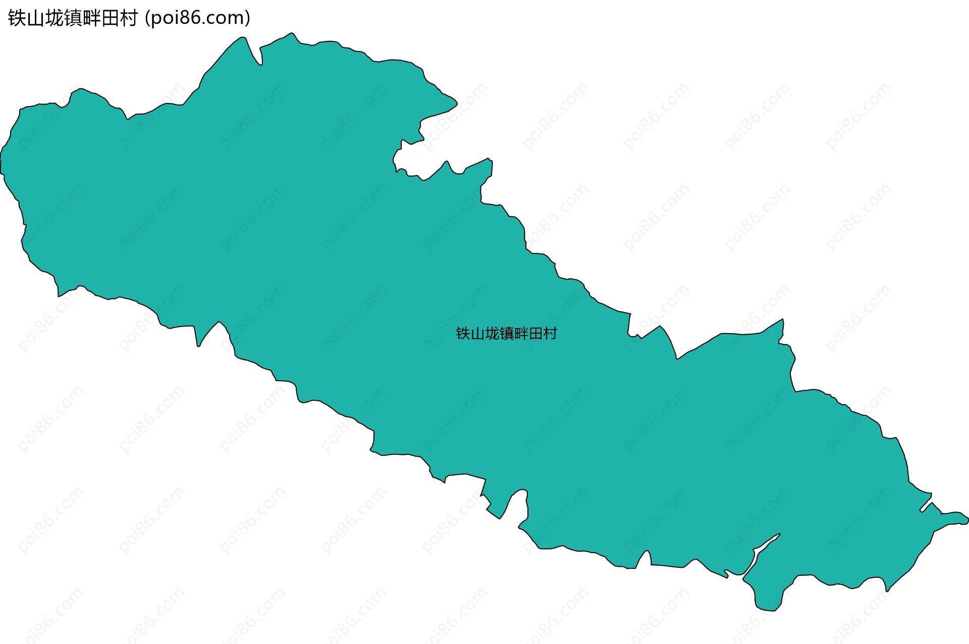 铁山垅镇畔田村边界地图