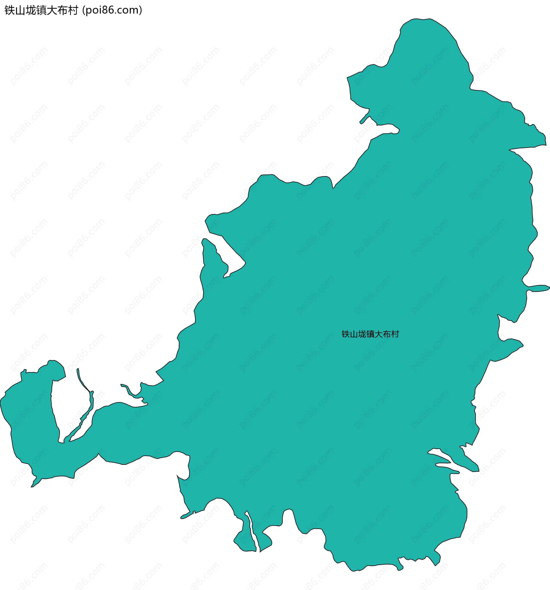 铁山垅镇大布村边界地图