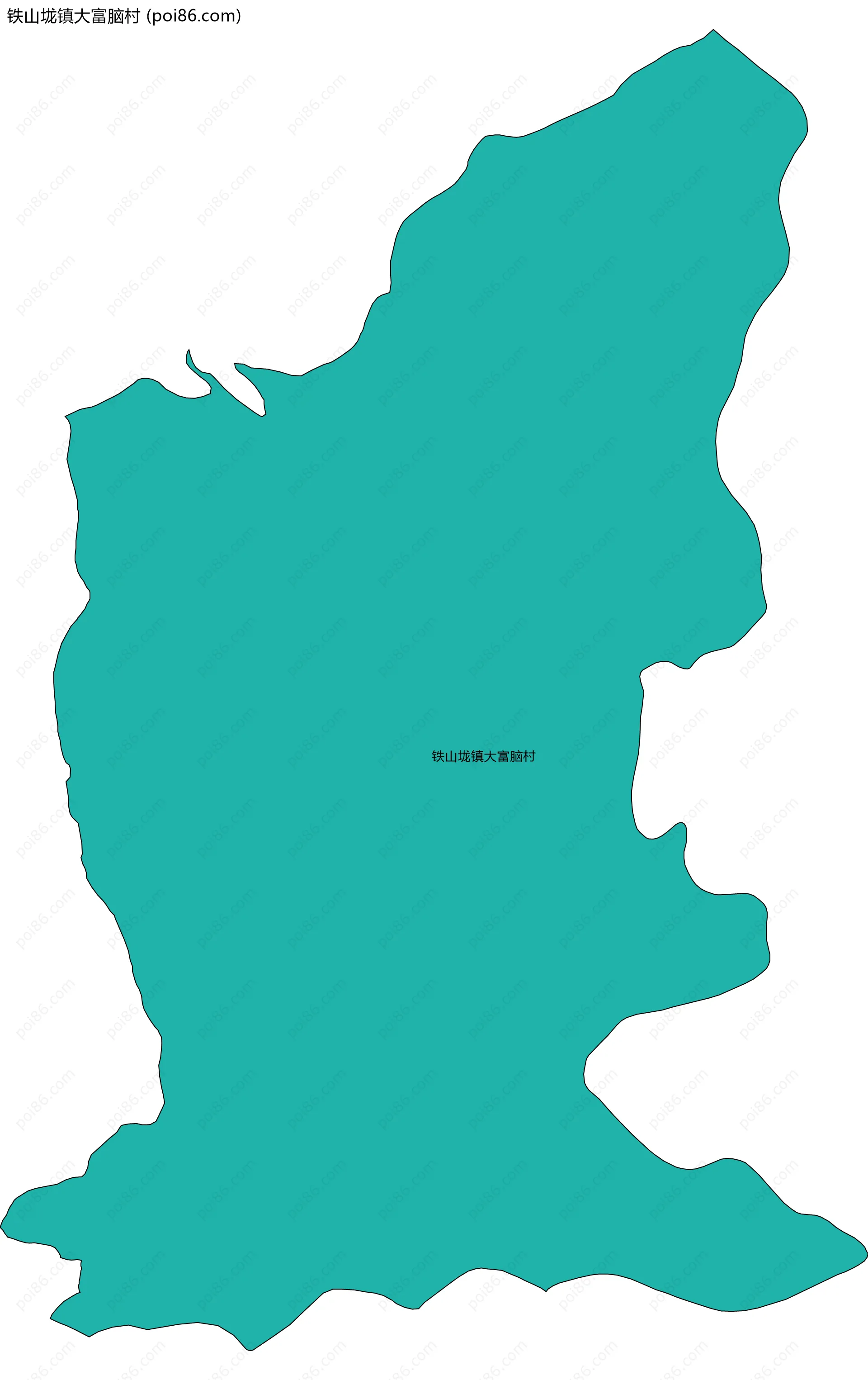 铁山垅镇大富脑村边界地图