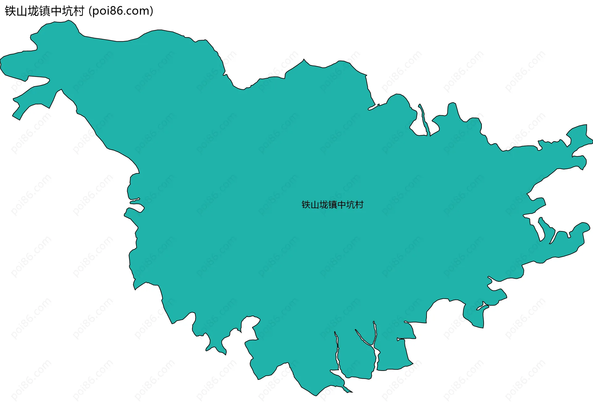 铁山垅镇中坑村边界地图