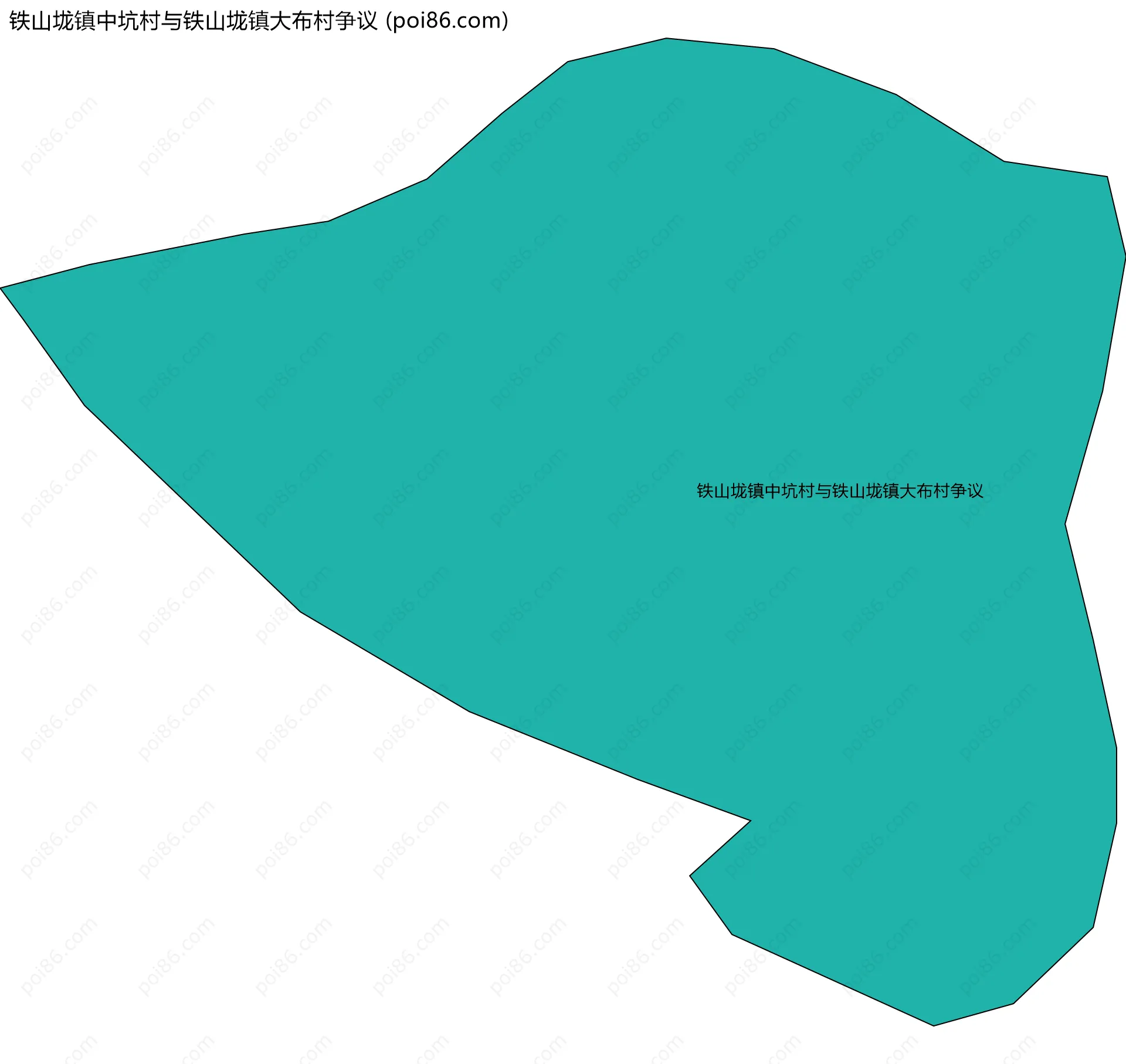 铁山垅镇中坑村与铁山垅镇大布村争议边界地图