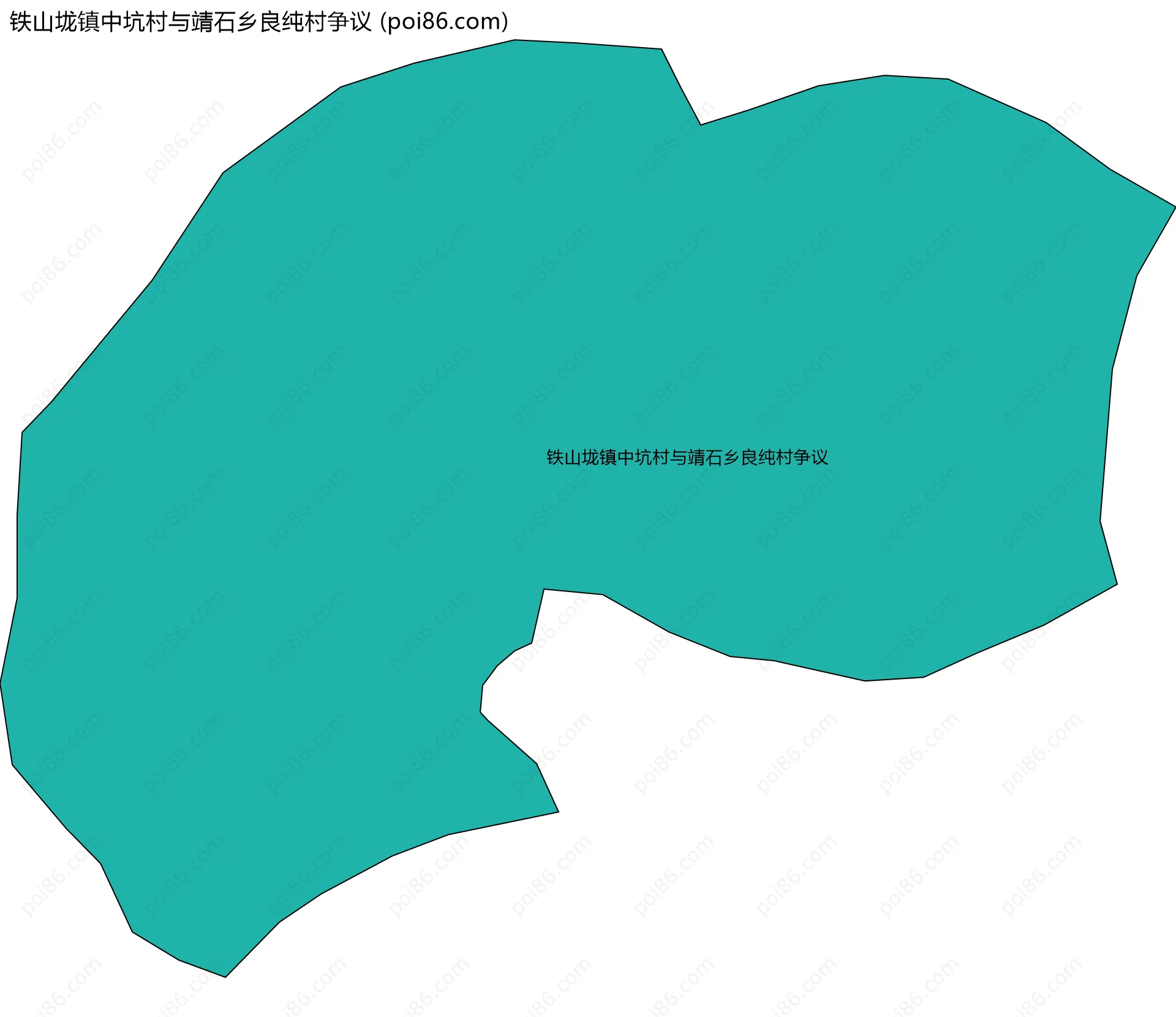 铁山垅镇中坑村与靖石乡良纯村争议边界地图