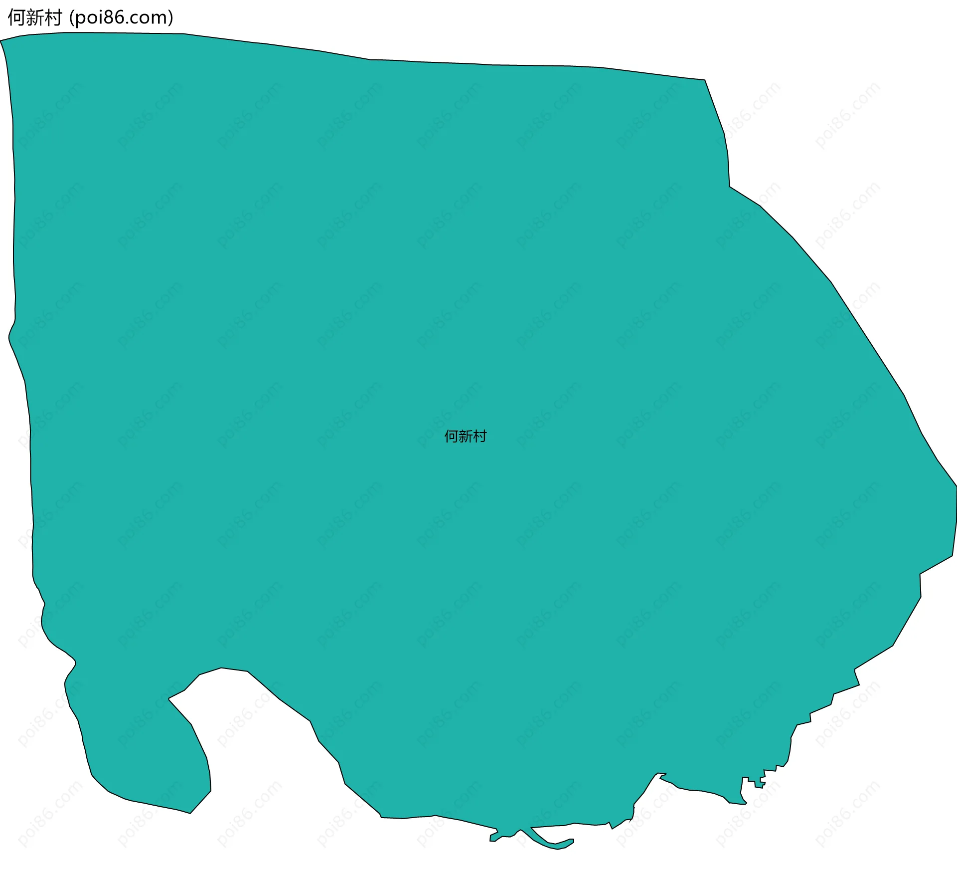 何新村边界地图