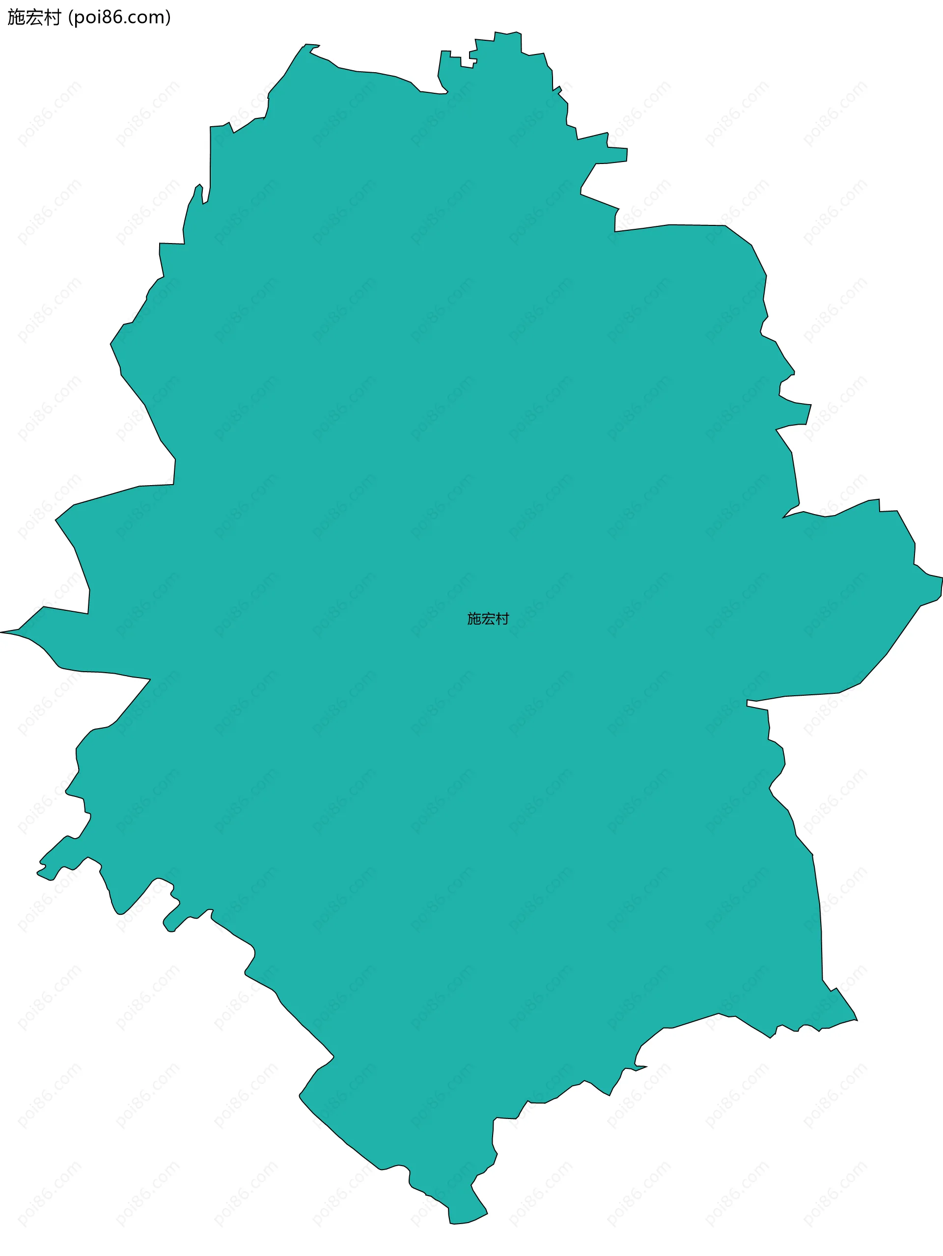 施宏村边界地图