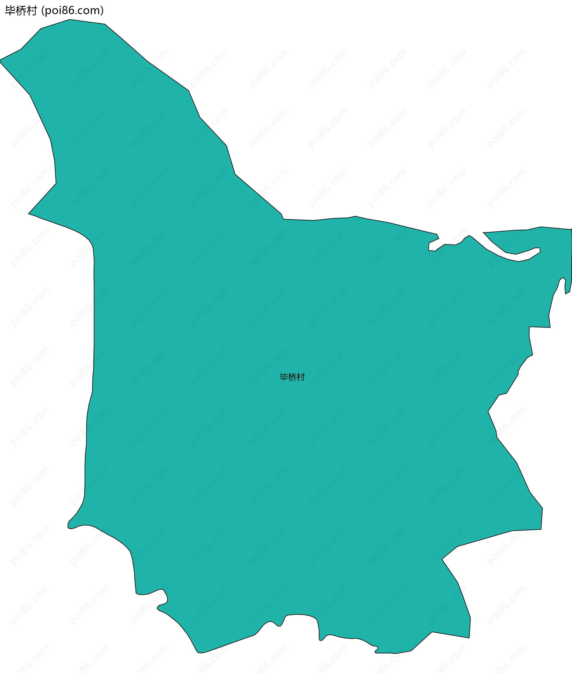 毕桥村边界地图