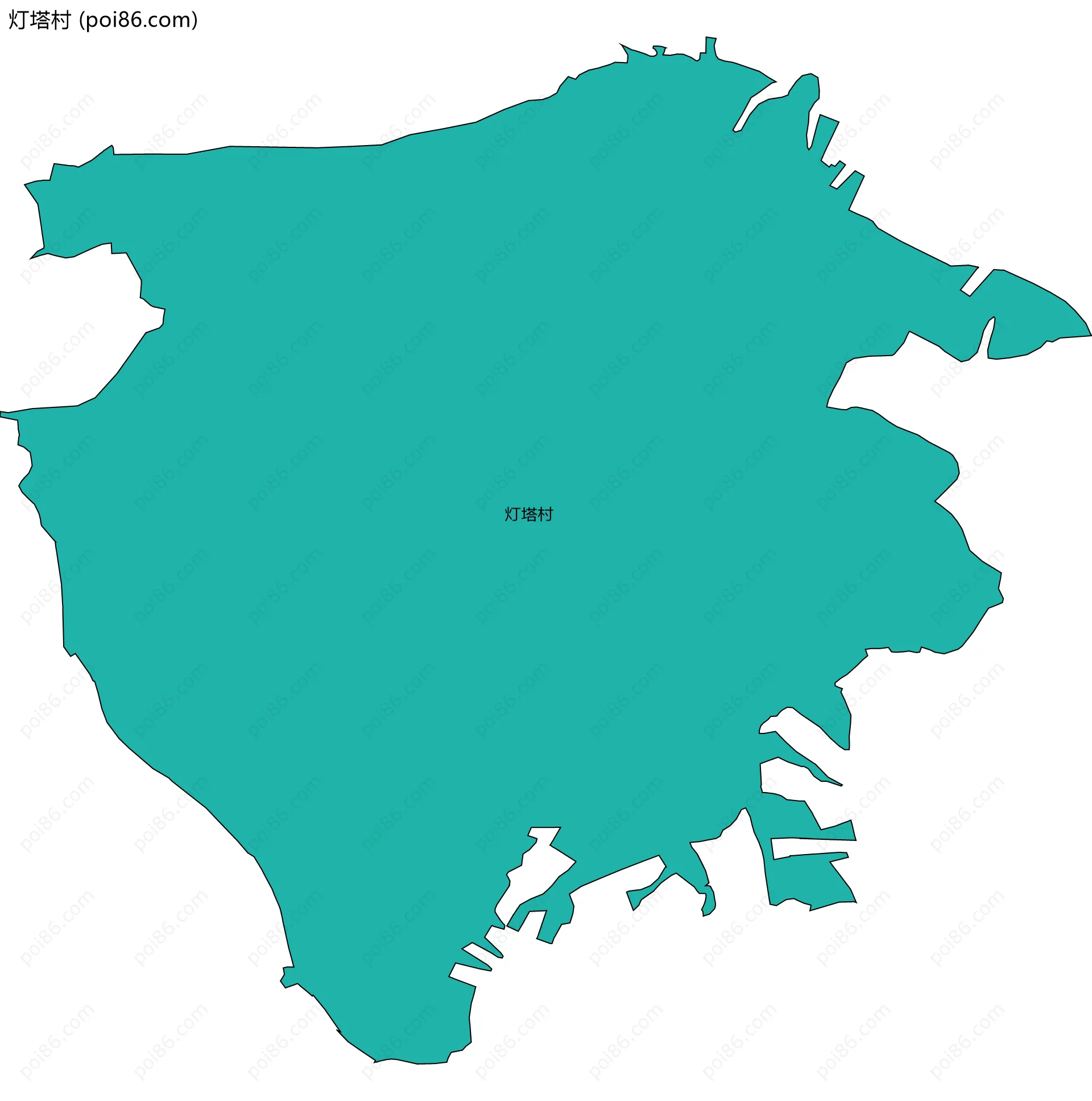 灯塔村边界地图