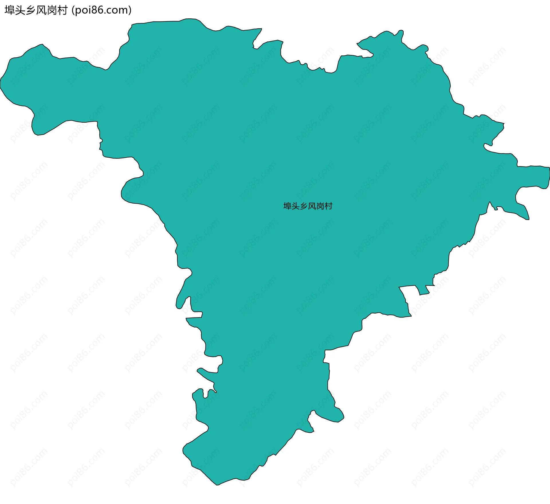 埠头乡风岗村边界地图