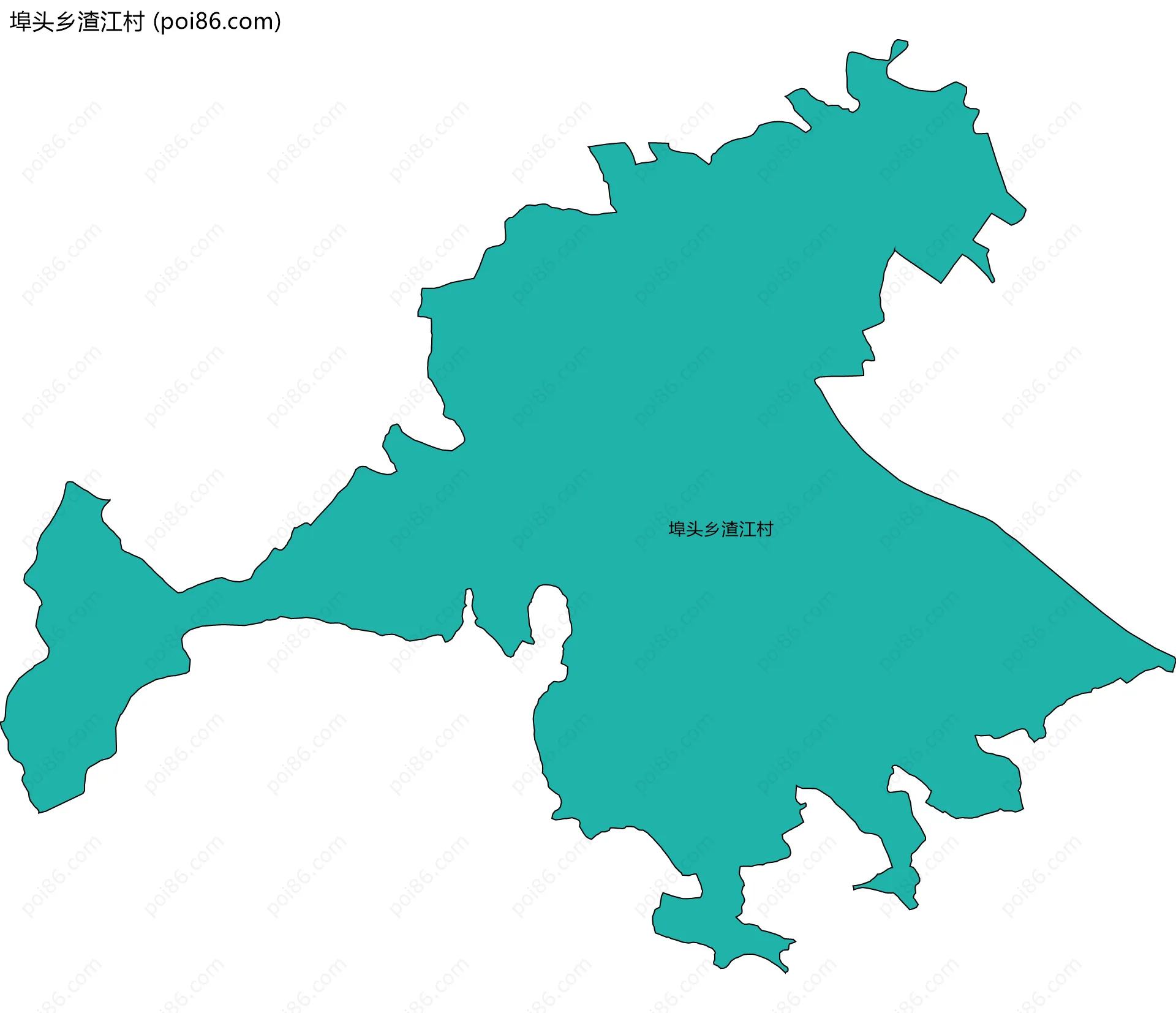 埠头乡渣江村边界地图