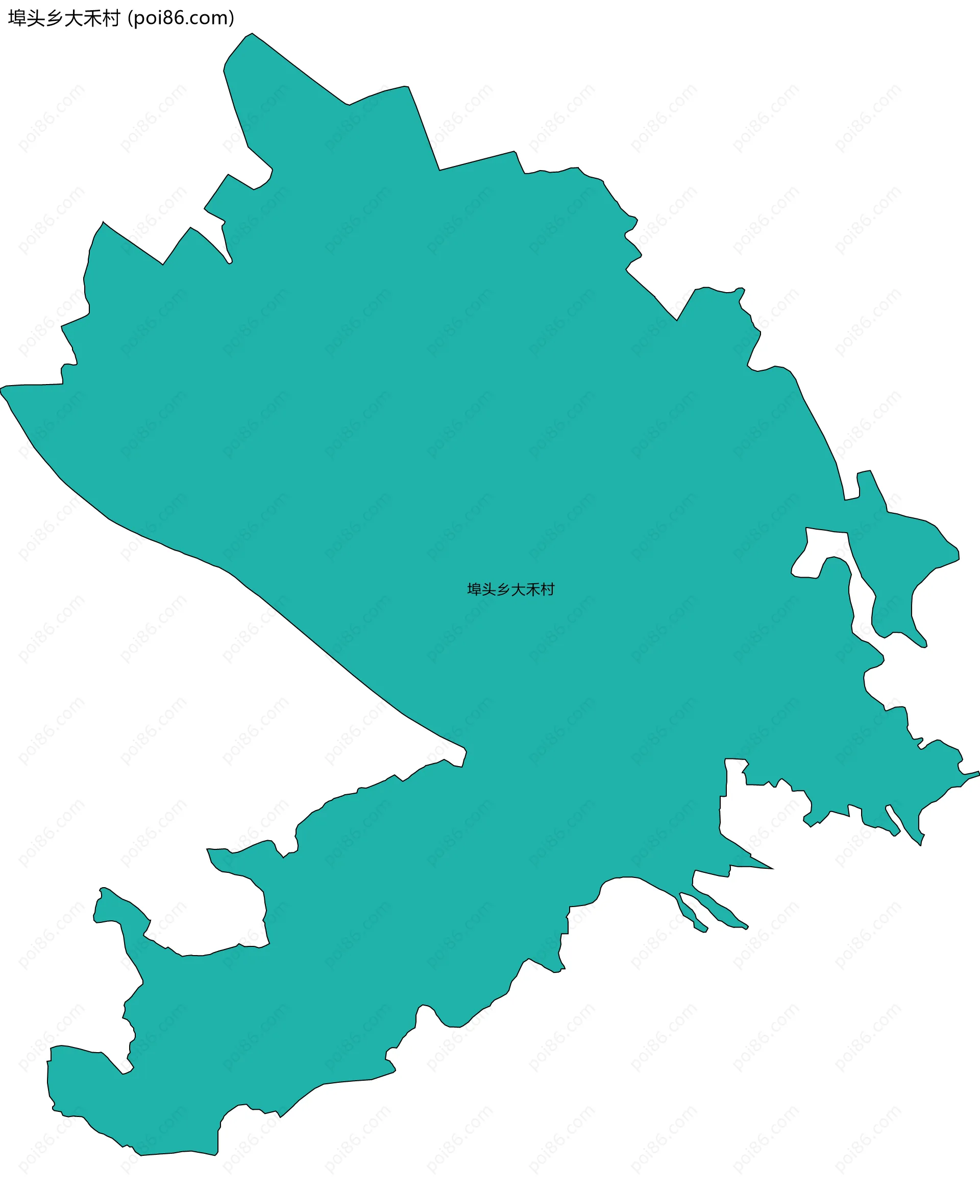 埠头乡大禾村边界地图