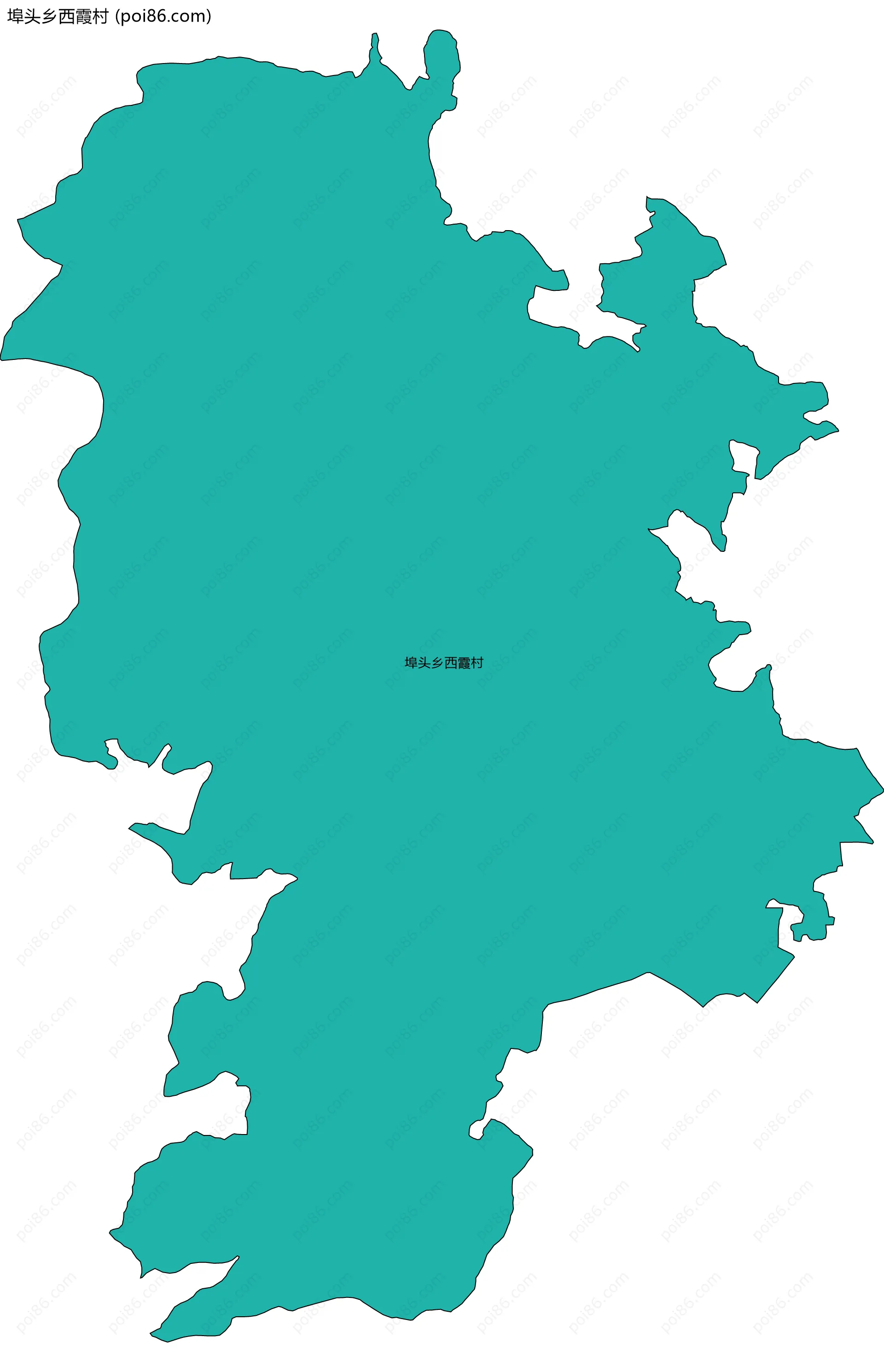 埠头乡西霞村边界地图