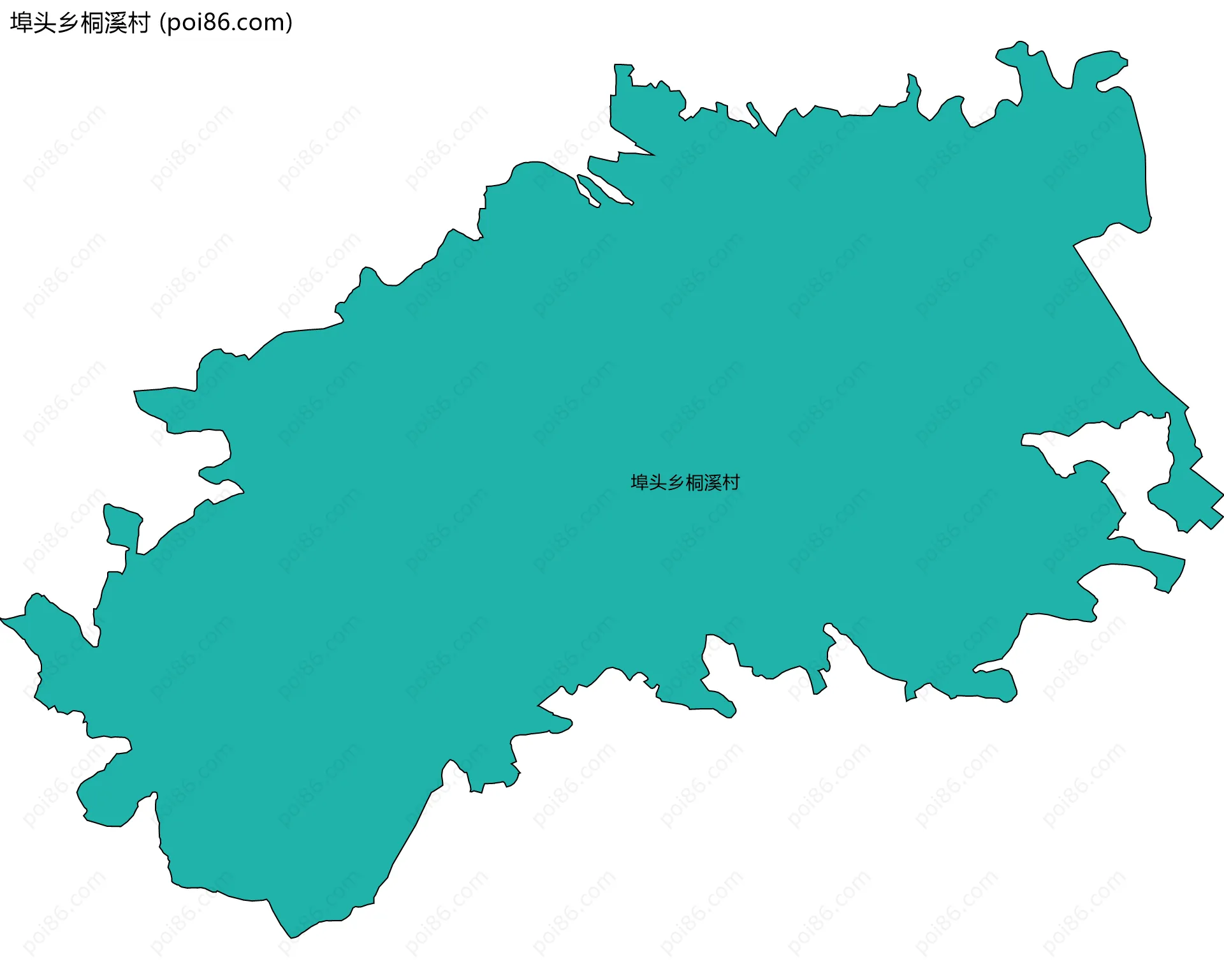 埠头乡桐溪村边界地图